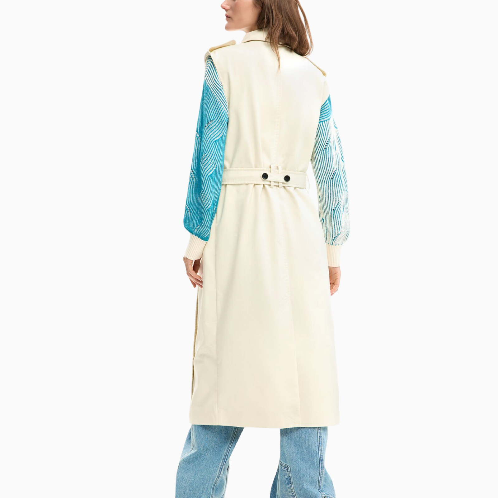 Дамско палто Desigual Women Trench Coat 26SWEW34 1021 Back View