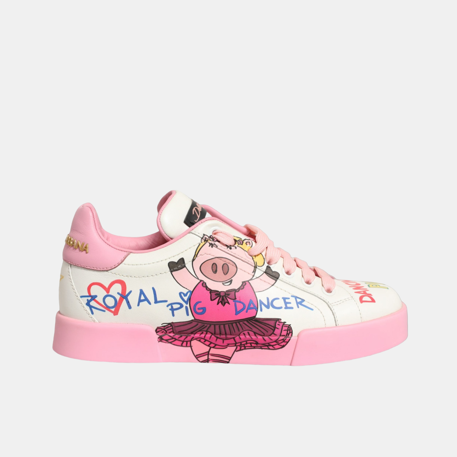 Dolce & Gabbana Portofino Royal Pig Sneakers Lateral View