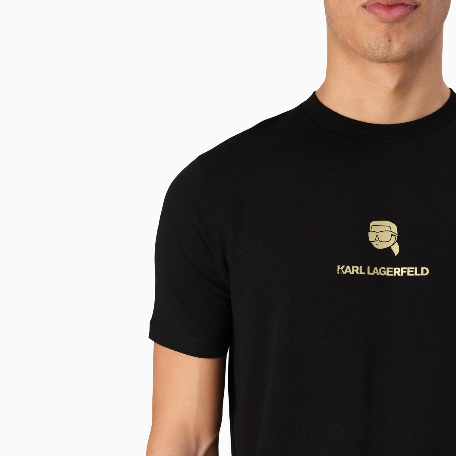 Мъжка черна тениска Karl Lagerfeld 755461 551235 990 Detail