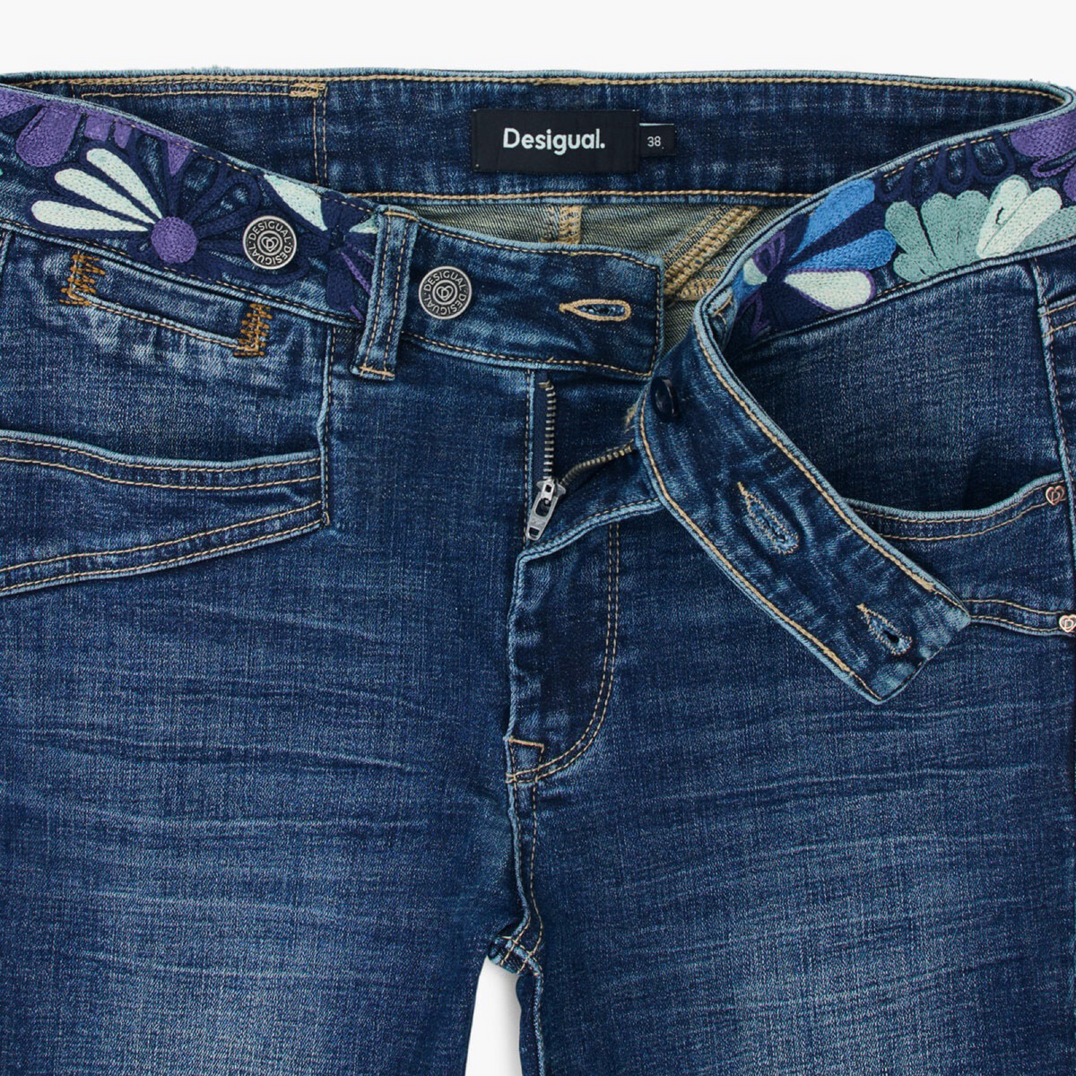 Дамски дънки Desigual Women Jeans 26WWDD21 5053 Close-Up