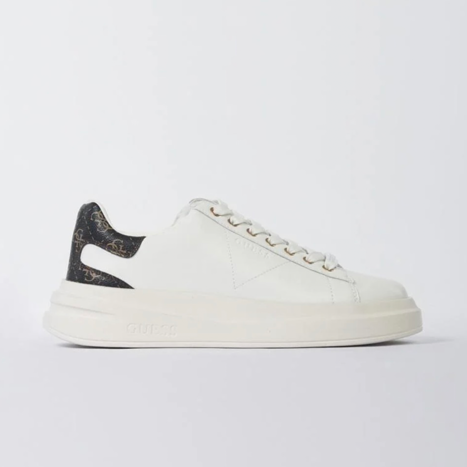 Мъжки бели кецове Guess Men Sneakers FMPVIB LEA12 WBROC Lateral View