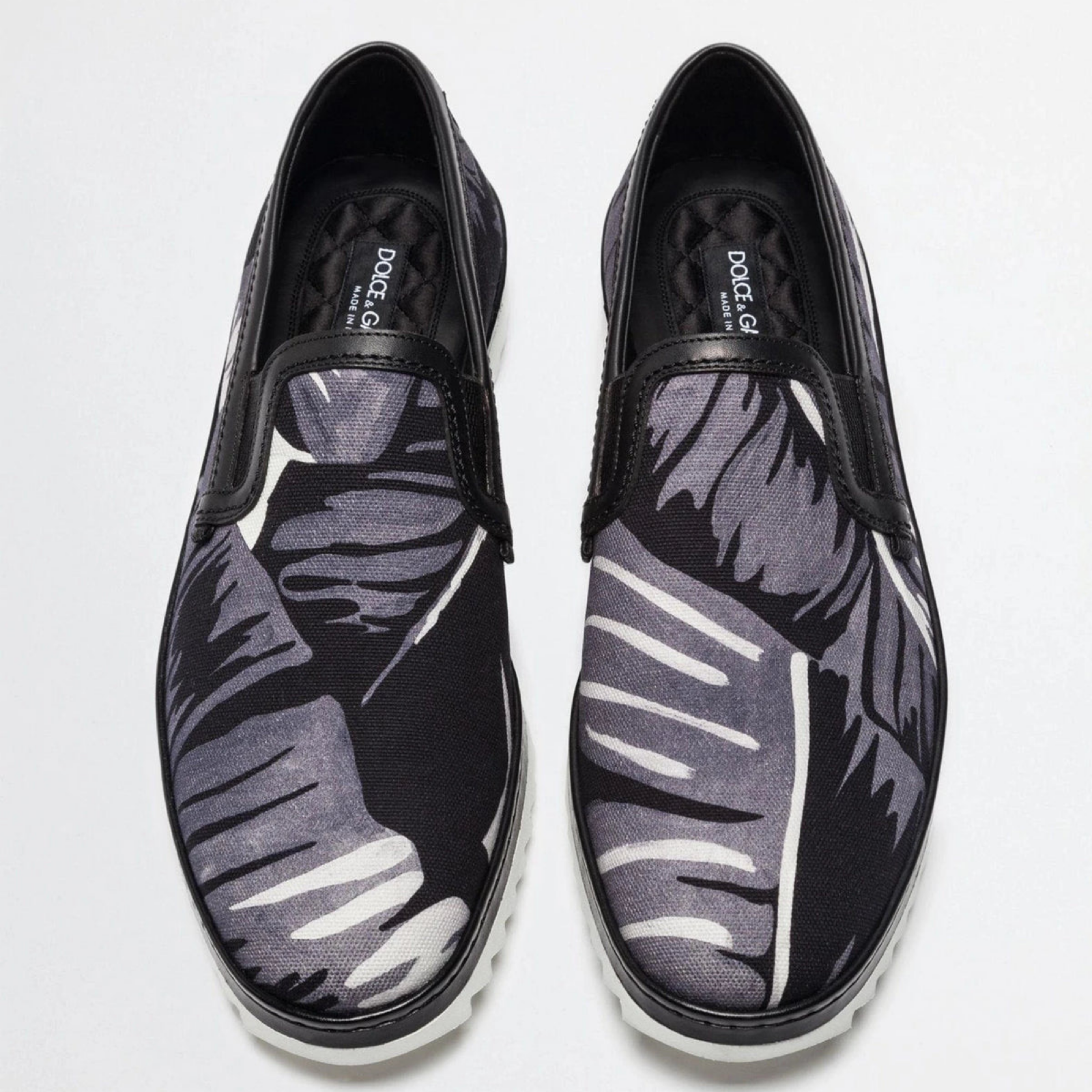 Мъжки мокасини Dolce & Gabbana Tropical Print Men Loafers Top View