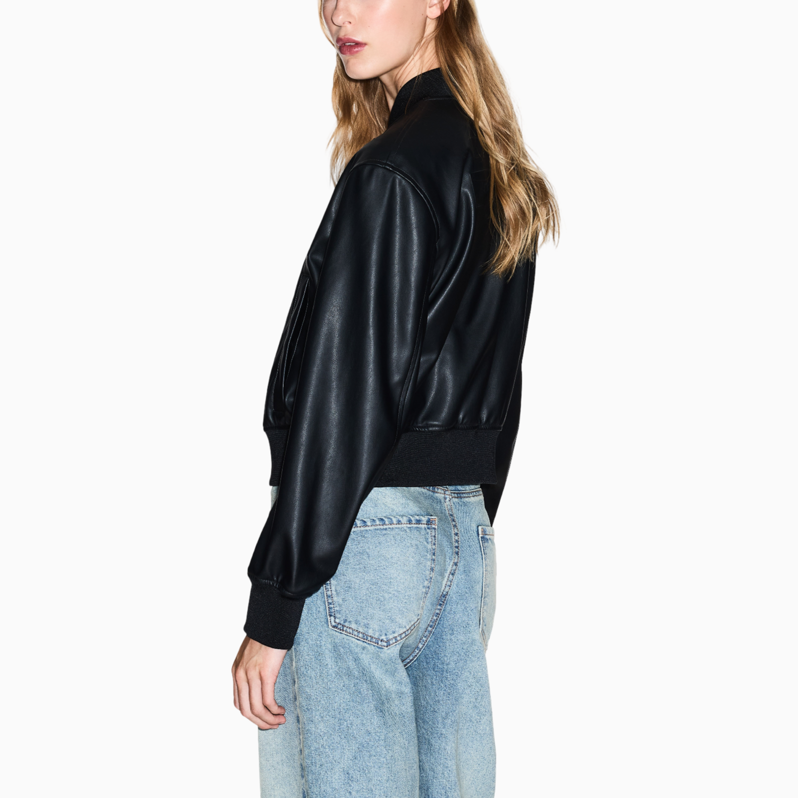 Дамско кожено яке Armani Exchange Women Jacket XW001432 AF16618 UC001 Side View