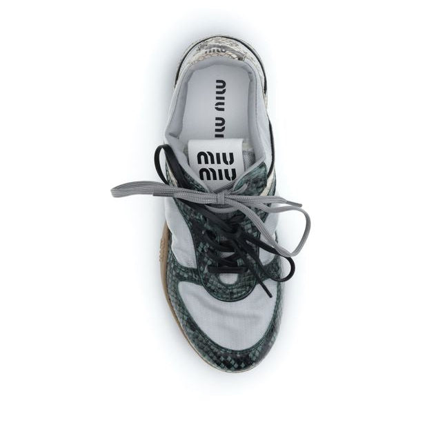 Miu Miu Gymnasium Python Print Sneakers