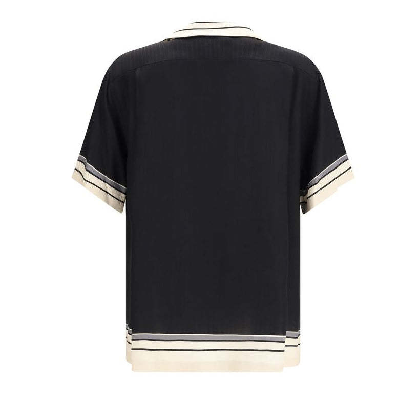 Dolce & Gabbana Silk Short Sleeve Shirt G5LH3THI11THN5WH Back View