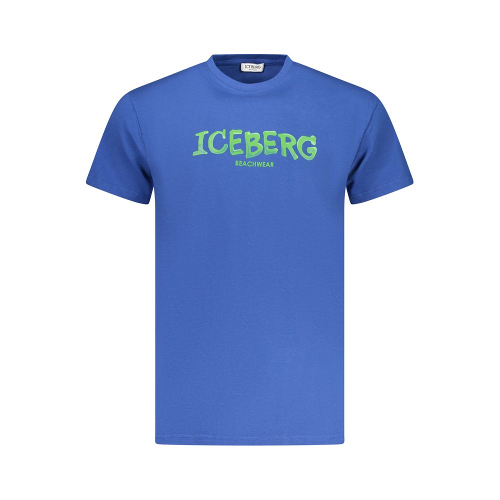 Iceberg Blue Cotton Men T-Shirt