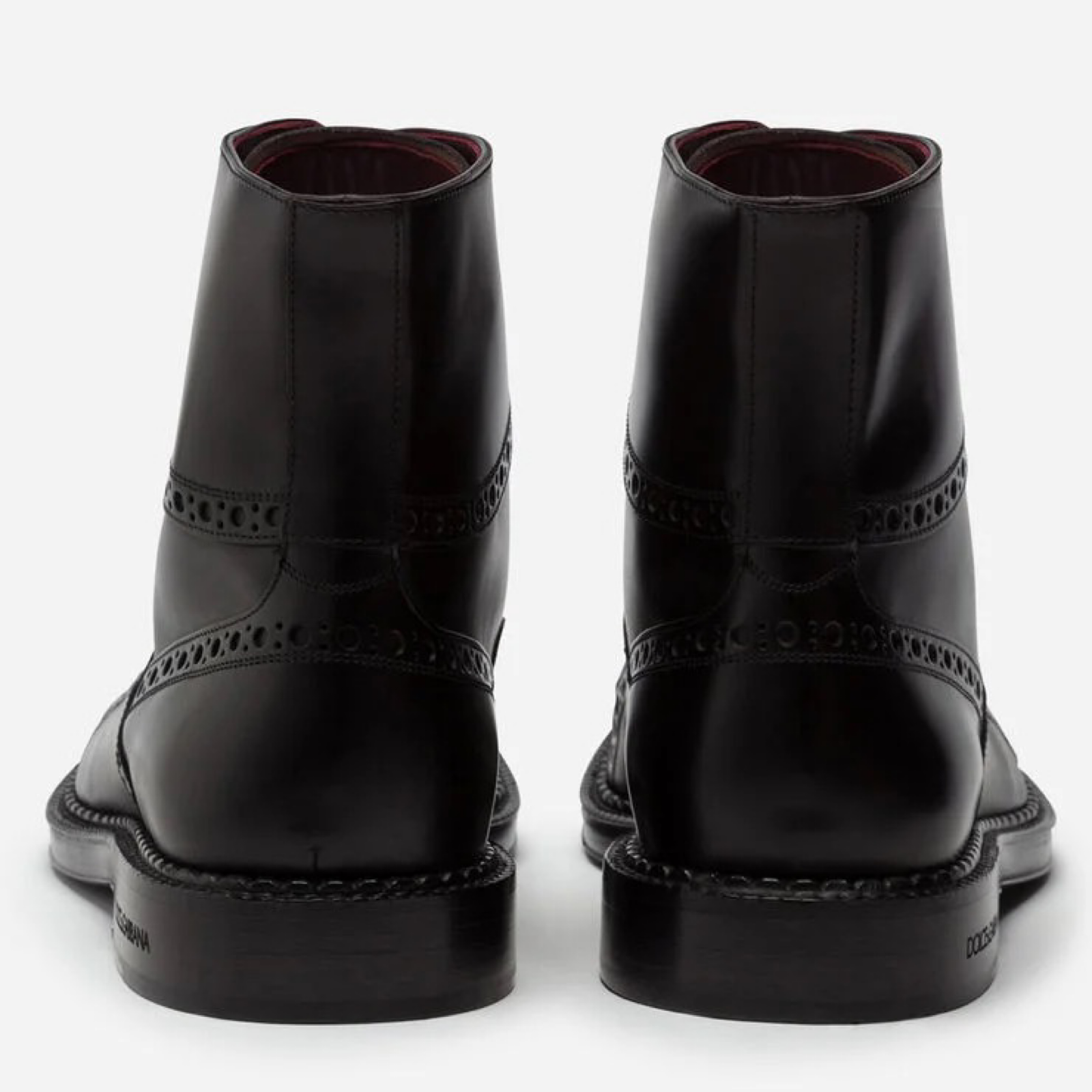 Dolce & Gabbana Mid Calf Men Boots A60230 AA385 Heel View