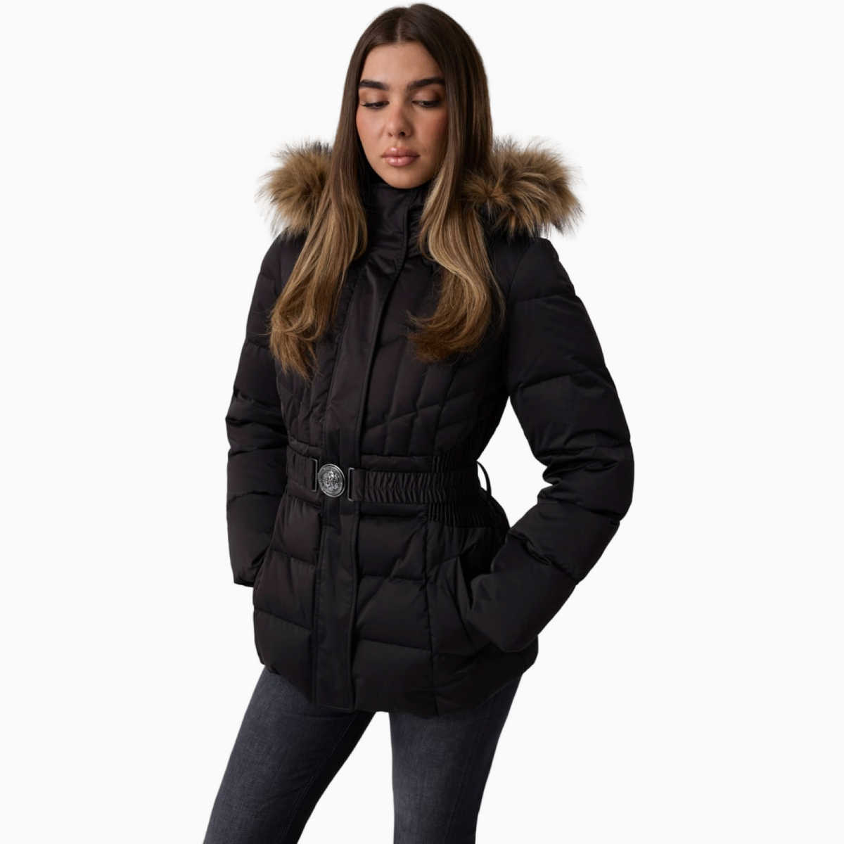 Дамско яке Guess Women Jacket W6BL38W4087 JBLK Front View