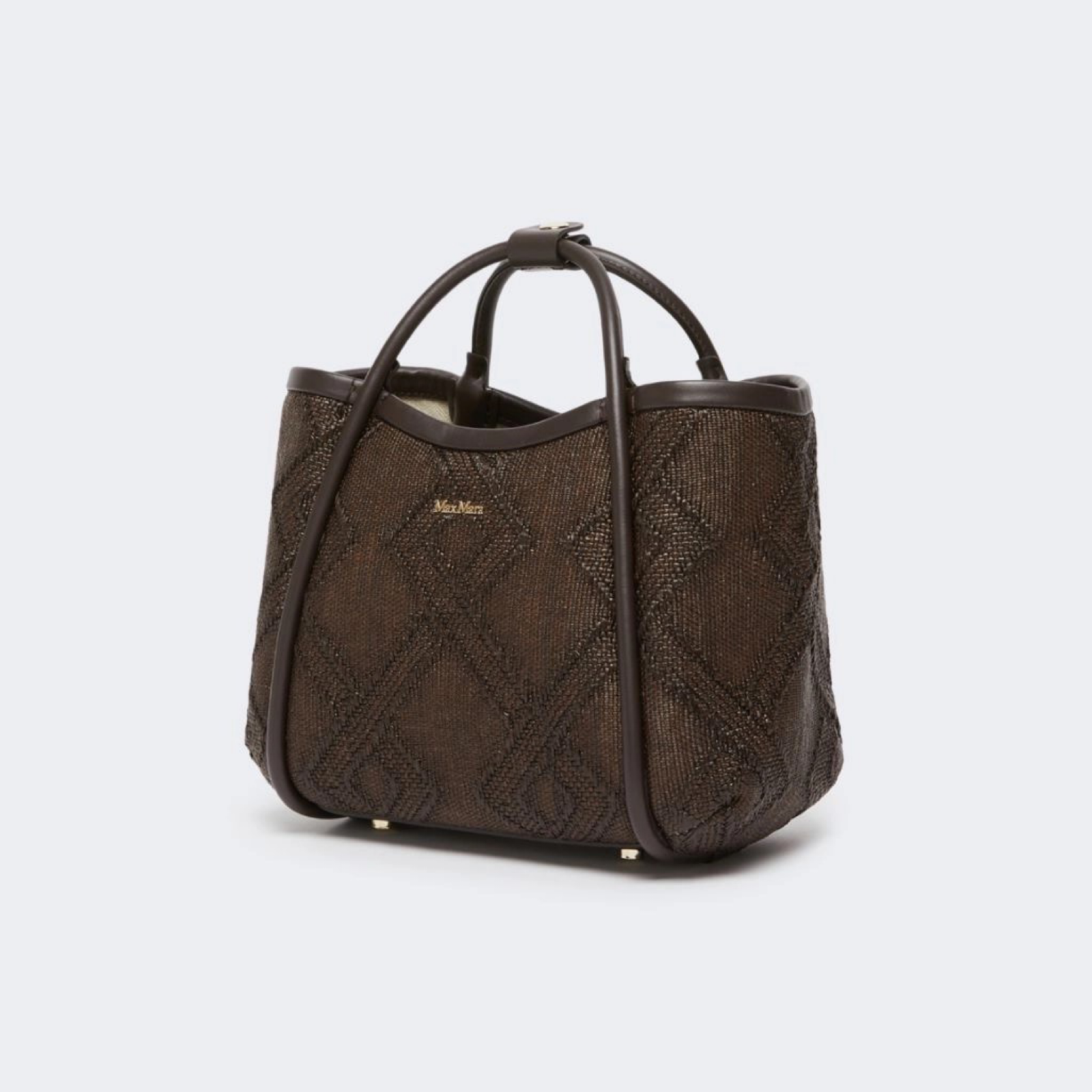Max Mara Marine Raffia Effect Handbag 4511062600002 Side View