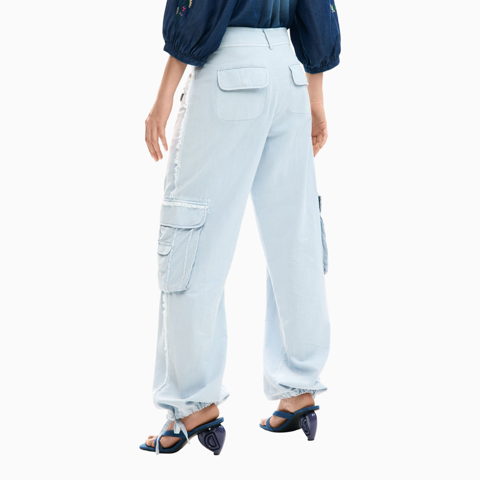 Дамски карго панталон Desigual Women Cargo Pants 26SWPW25 5002 Back View