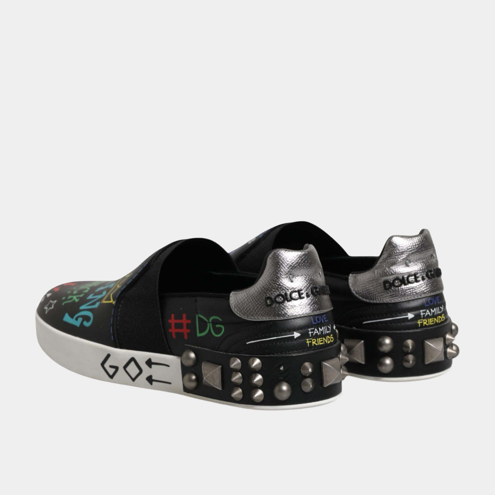 Dolce & Gabbana #Millennials Studded Graffiti Men Loafers