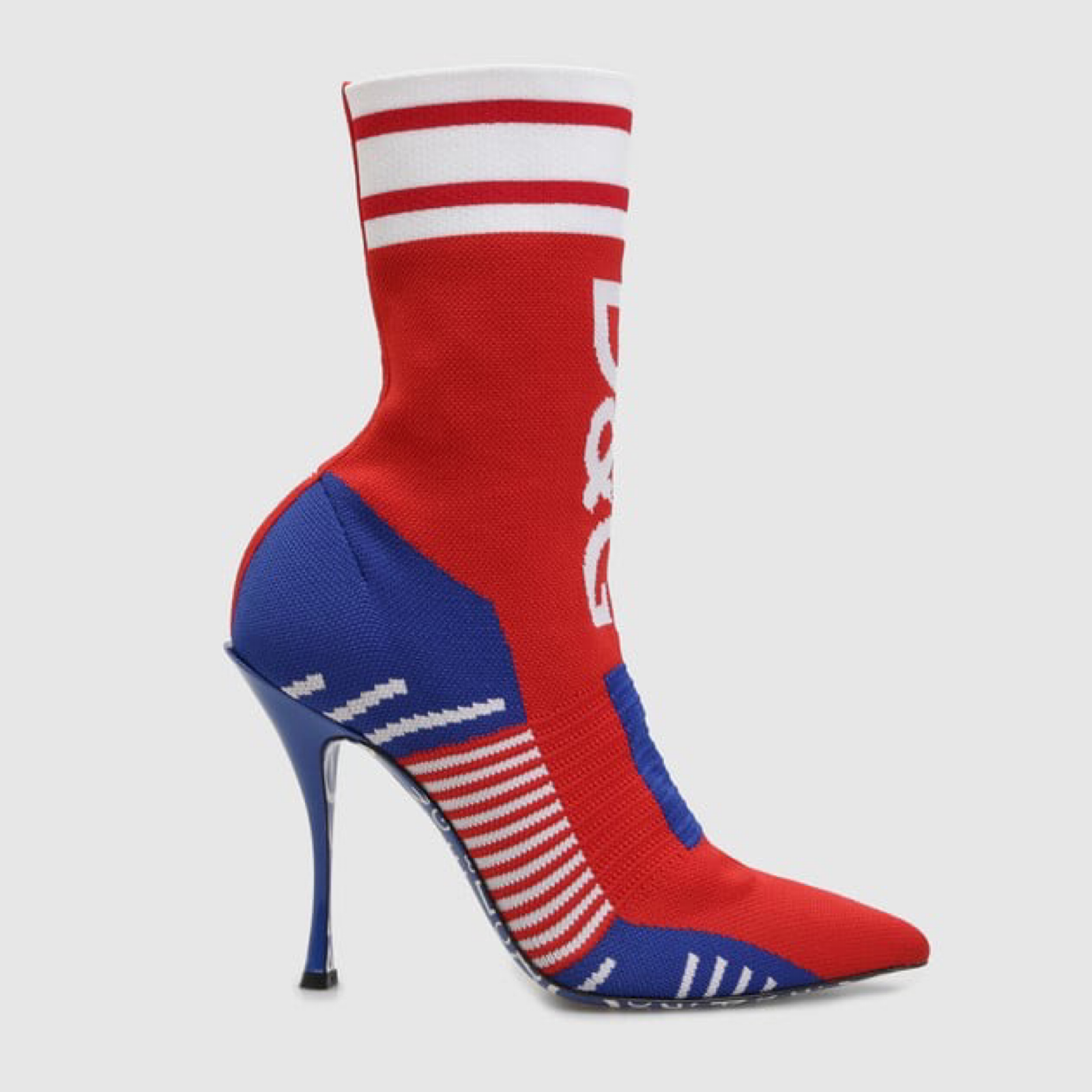 Dolce & Gabbana Sock Style Women Ankle Boots Medial View
