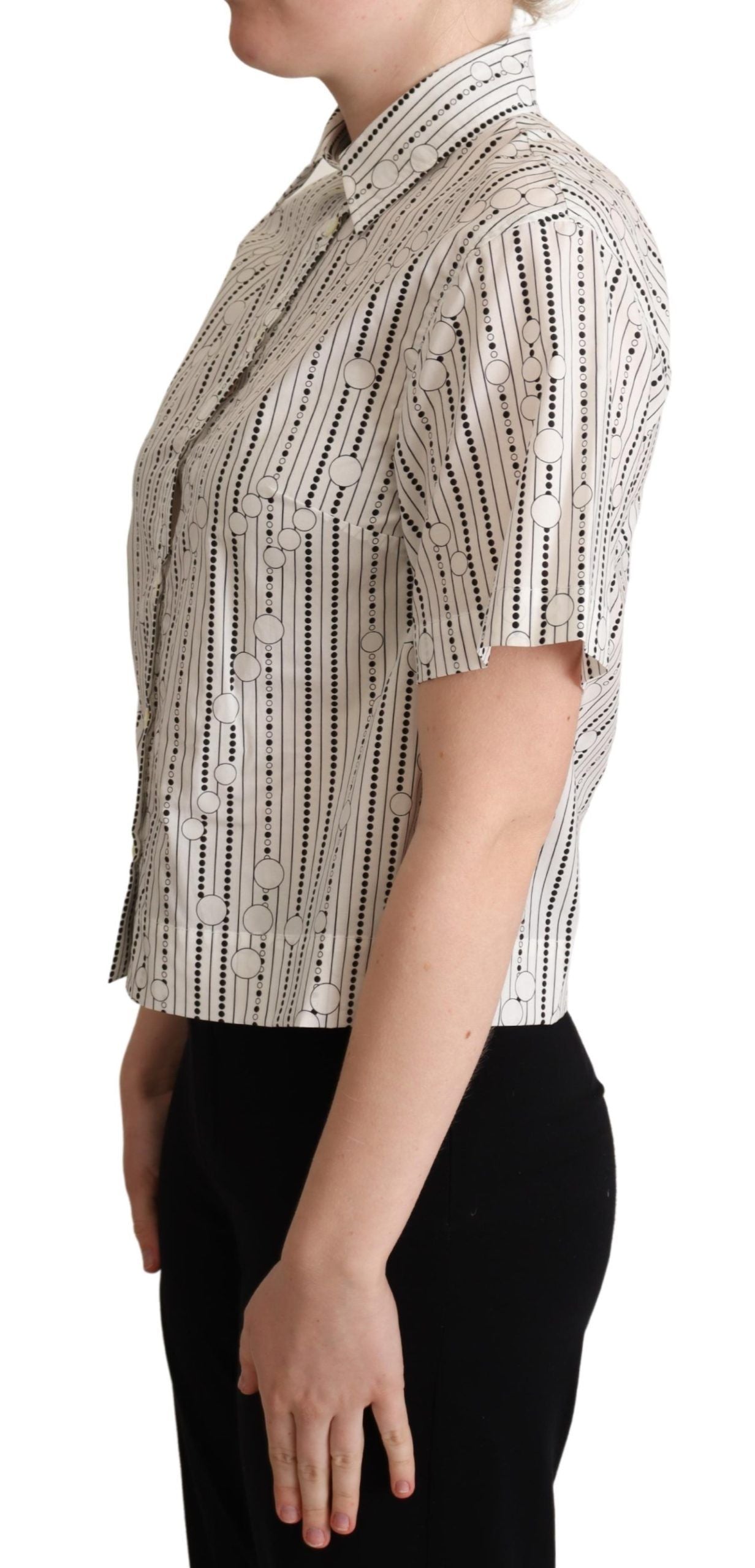 Dolce &amp; Gabbana Geometric Elegance Polo Top с яка