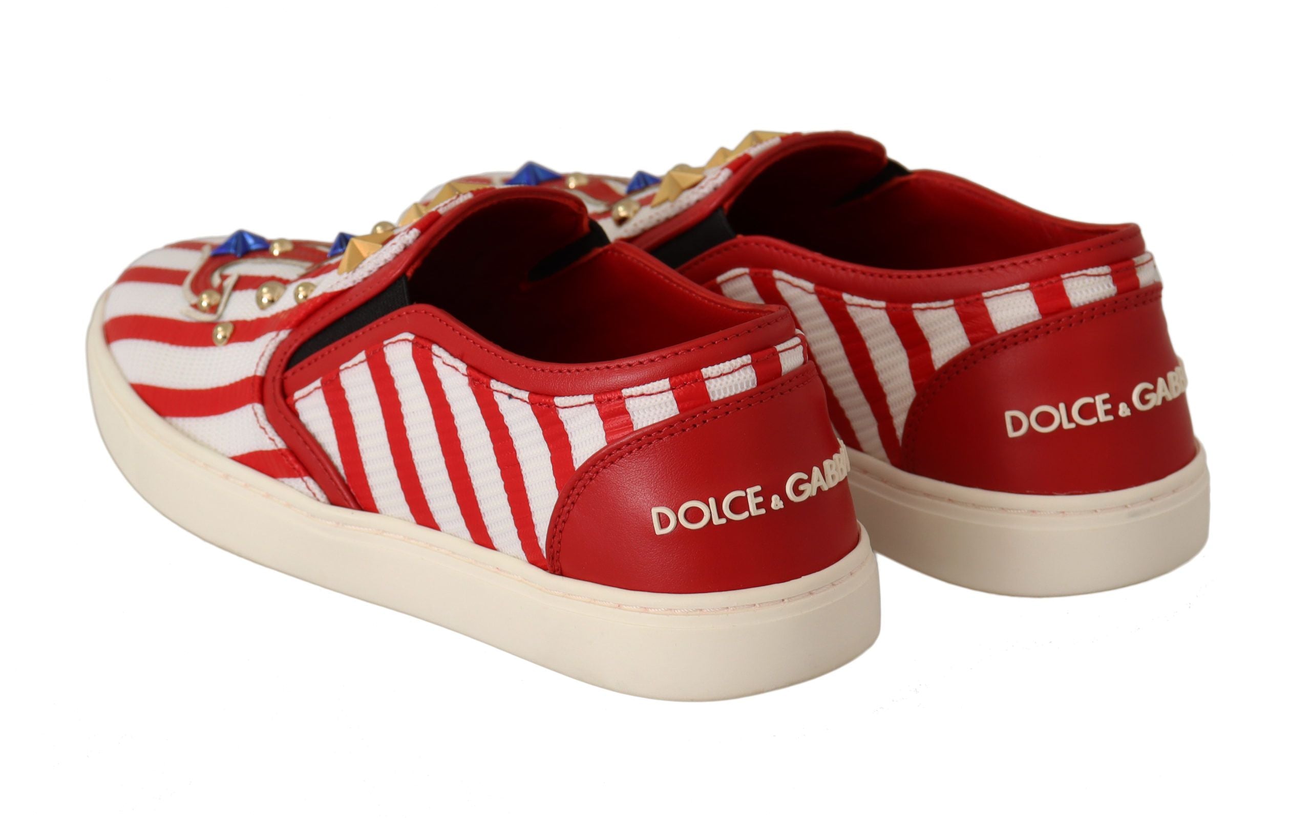 Мокасини с шипове с щампа Dolce &amp; Gabbana
