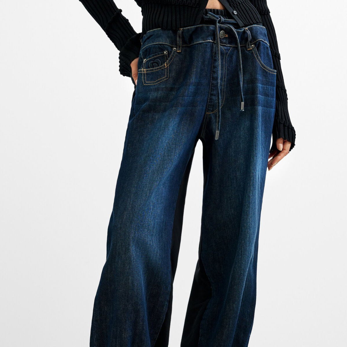 Дамски дънки Desigual women’s jeans 26WWDD1450 08XL Close-up 