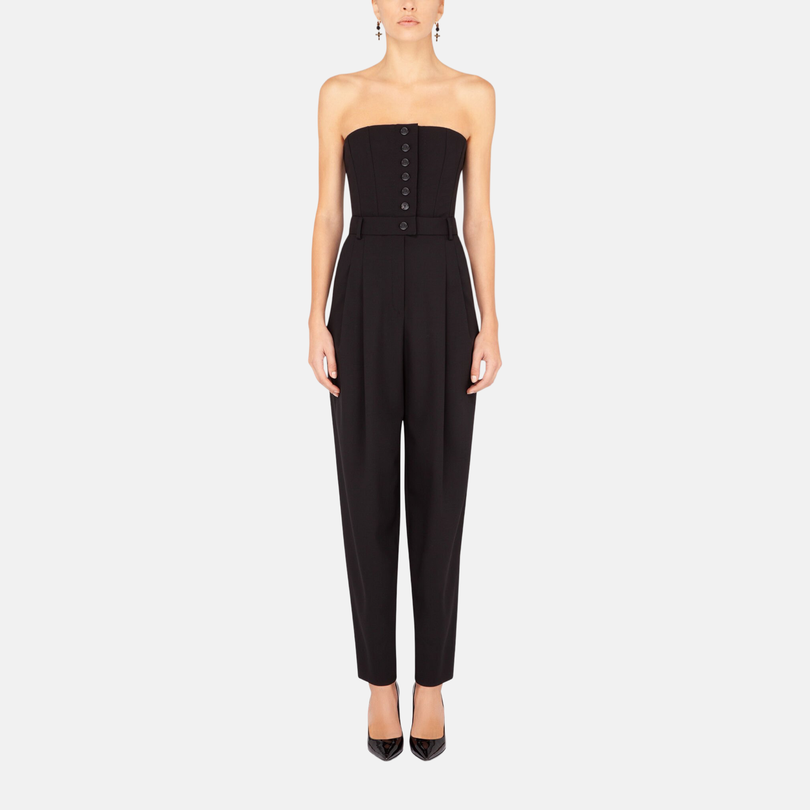 Dolce & Gabbana Strapless Romper Jumpsuit Dress Front View