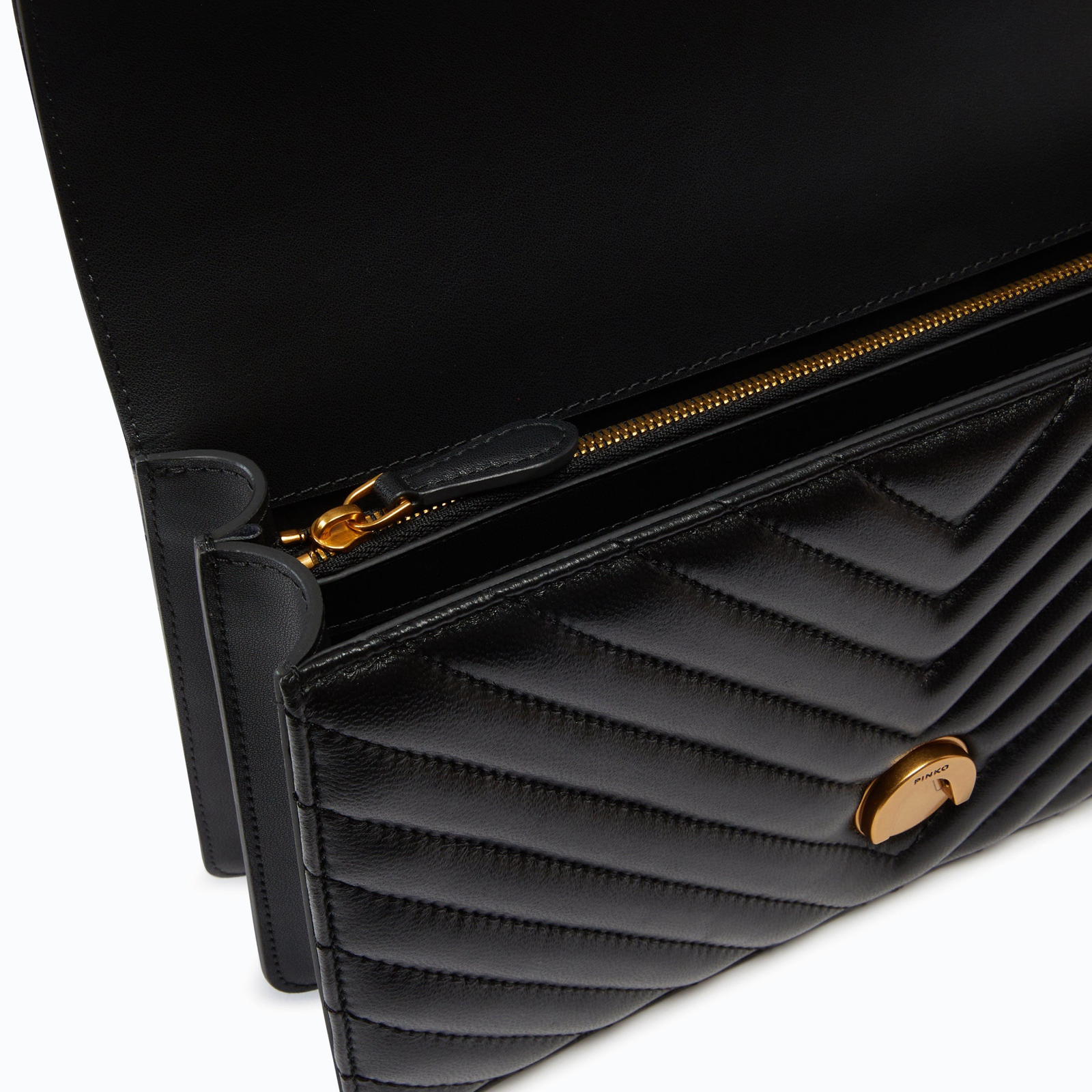 Дамска чанта Pinko Love One Chevron 100941 A0GK Z99Q Shoulder Bag Inside View