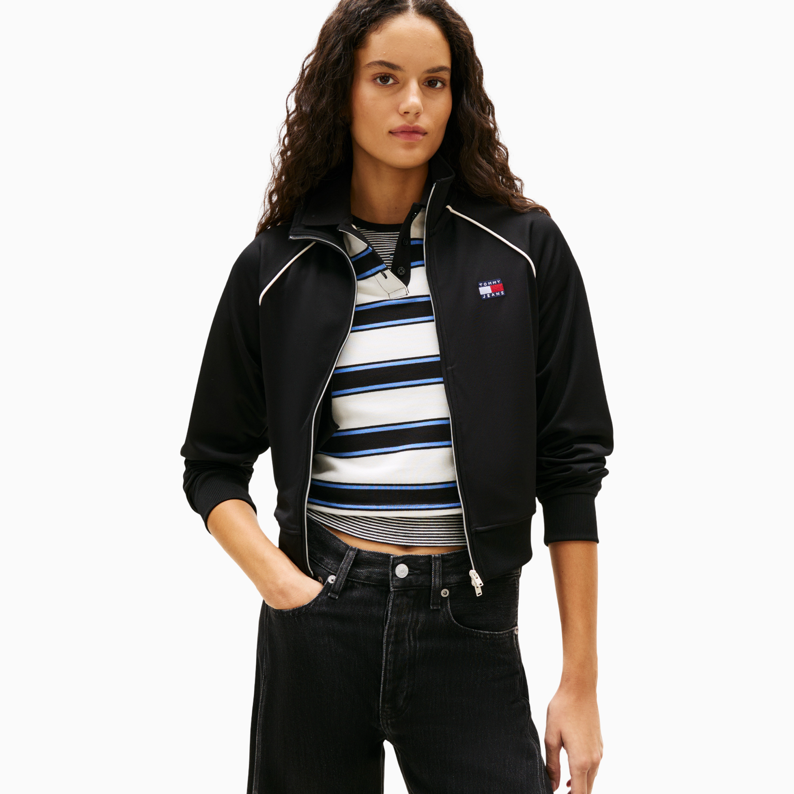 Дамски суичър Tommy Hilfiger Jeans Women Sweatshirt DW0DW21930 Front View