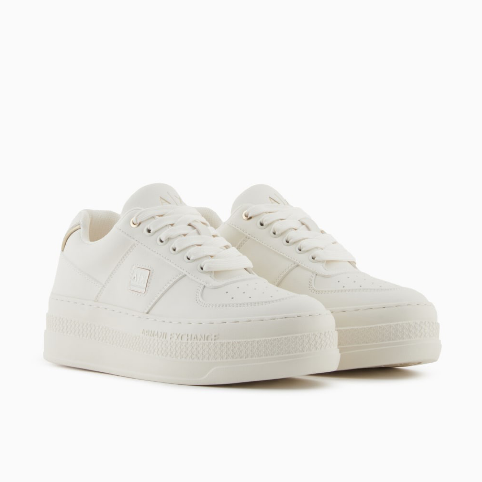 Дамски бели кецове Armani Exchange Women Sneakers XW001631 AF17351 Lateral View