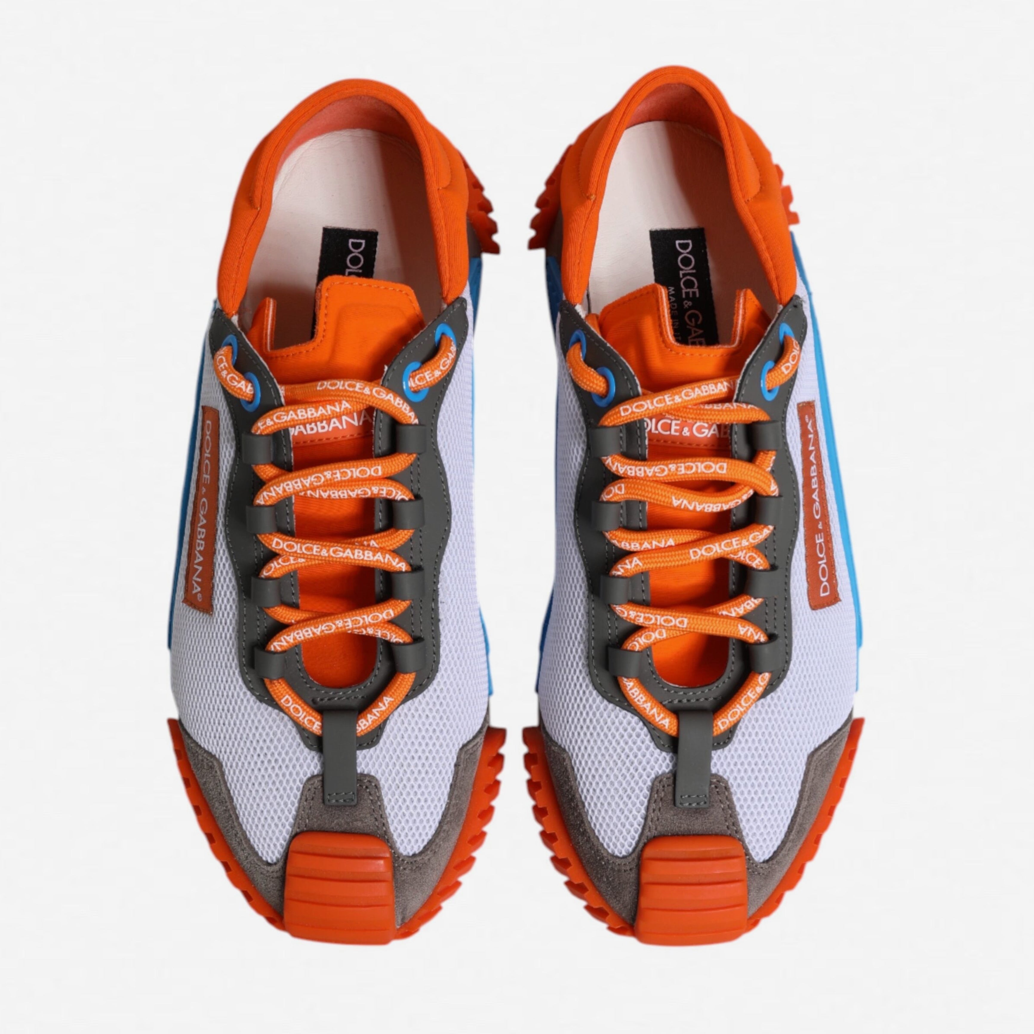 Мъжки кецове Dolce&Gabbana NS1 Sneakersin Orange/Brown/Light Blue/White top view