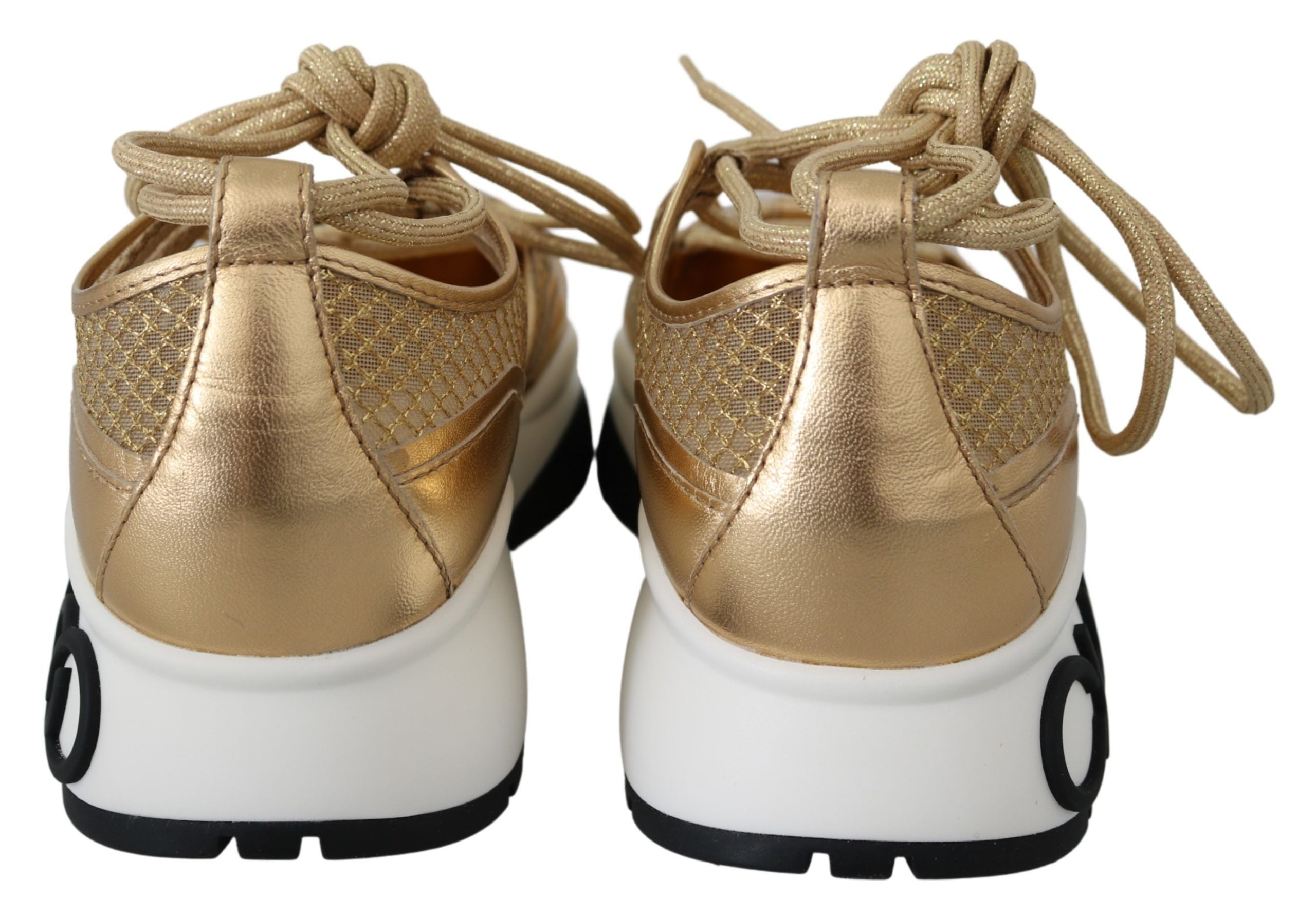 Мрежести кожени маратонки Jimmy Choo Golden Glamour