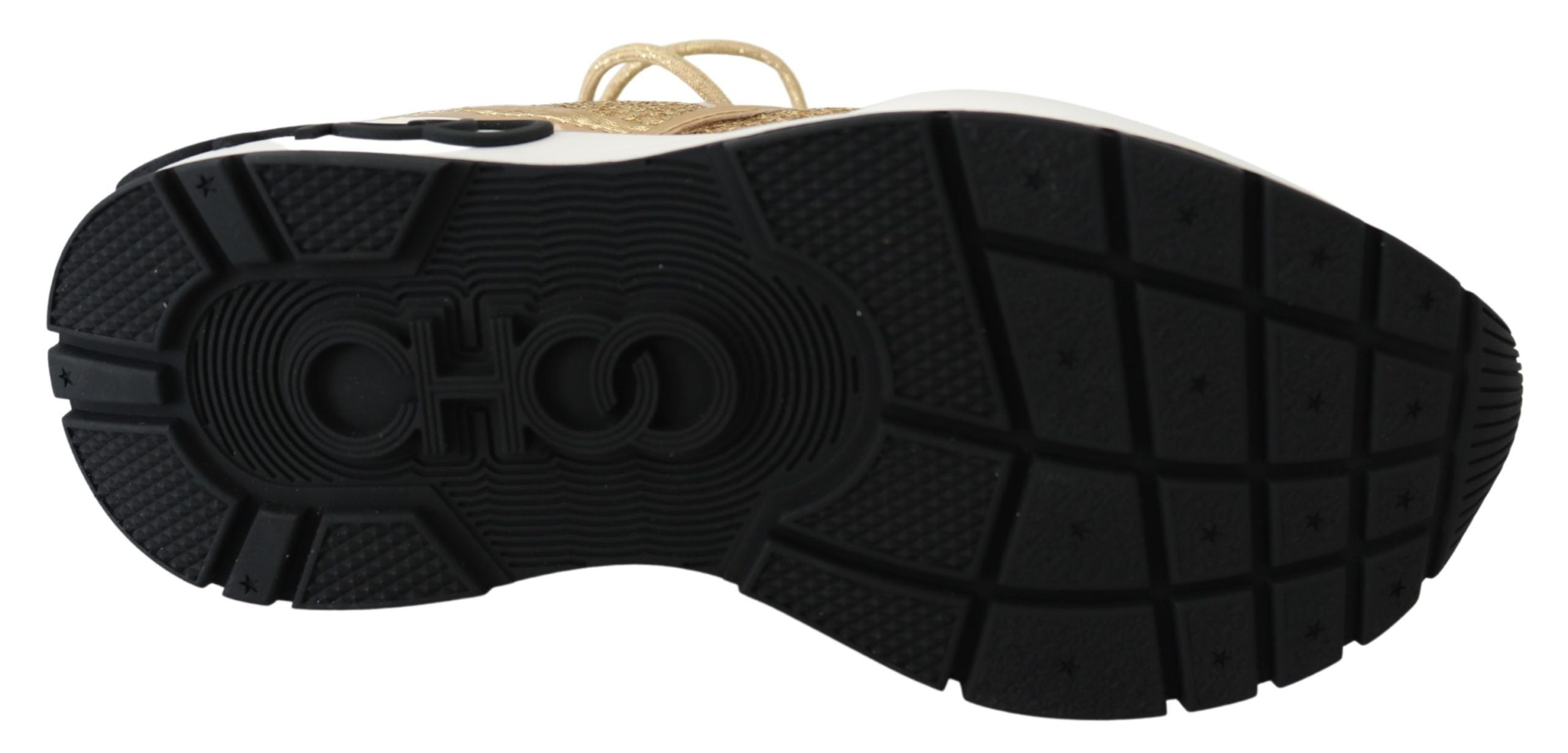 Мрежести кожени маратонки Jimmy Choo Golden Glamour