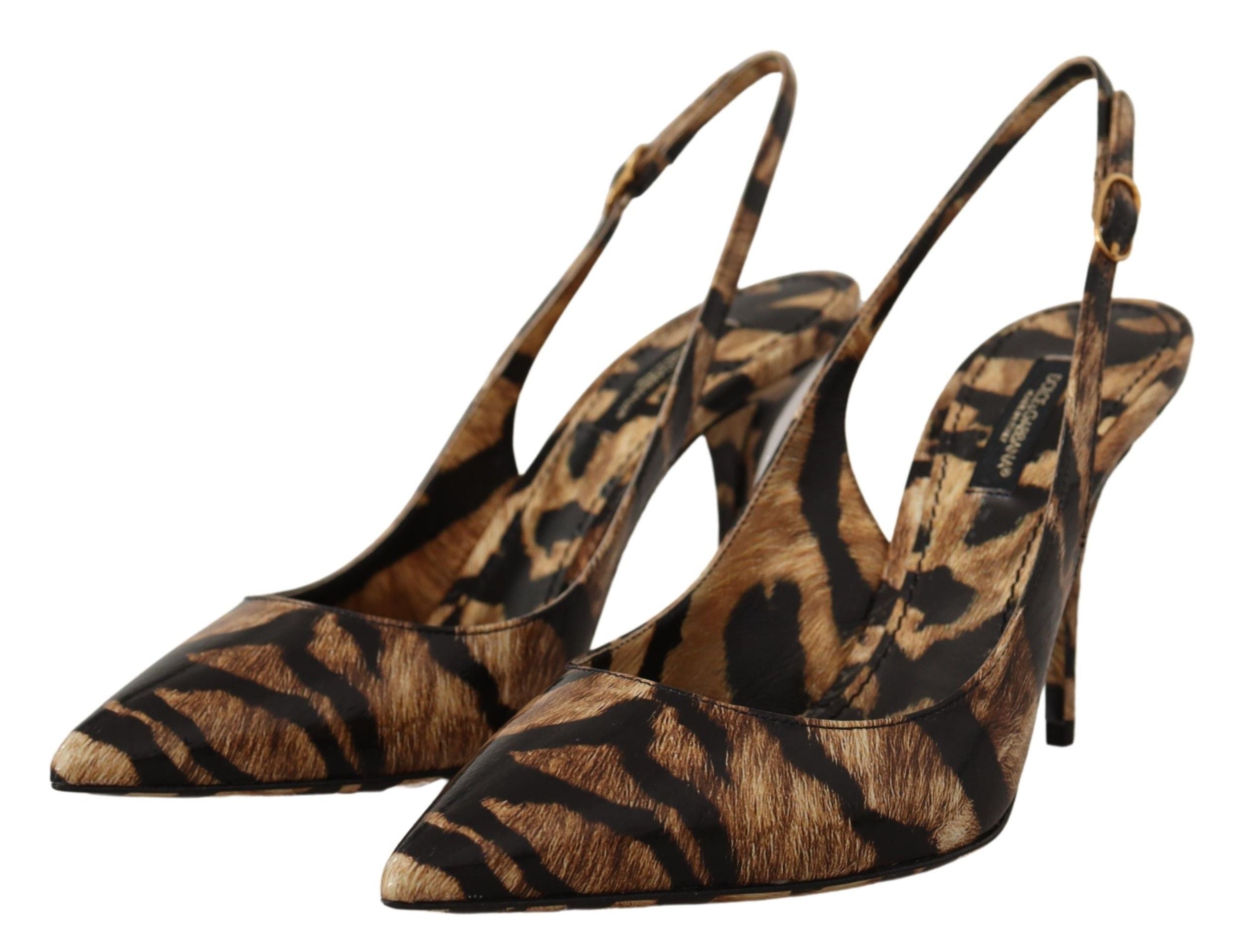 Dolce &amp; Gabbana Тигрови модели Slingback Heels Pumps