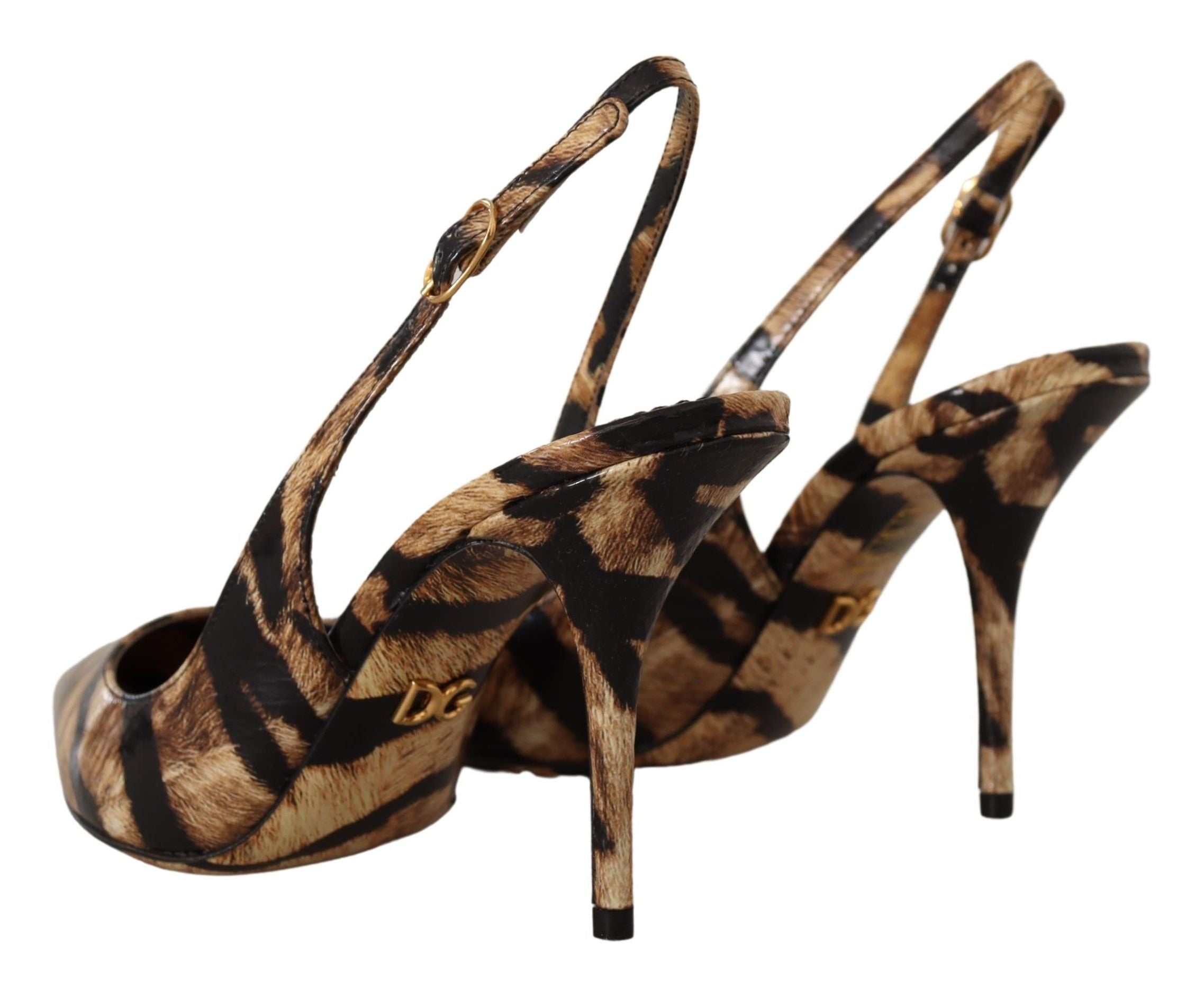 Dolce &amp; Gabbana Тигрови модели Slingback Heels Pumps