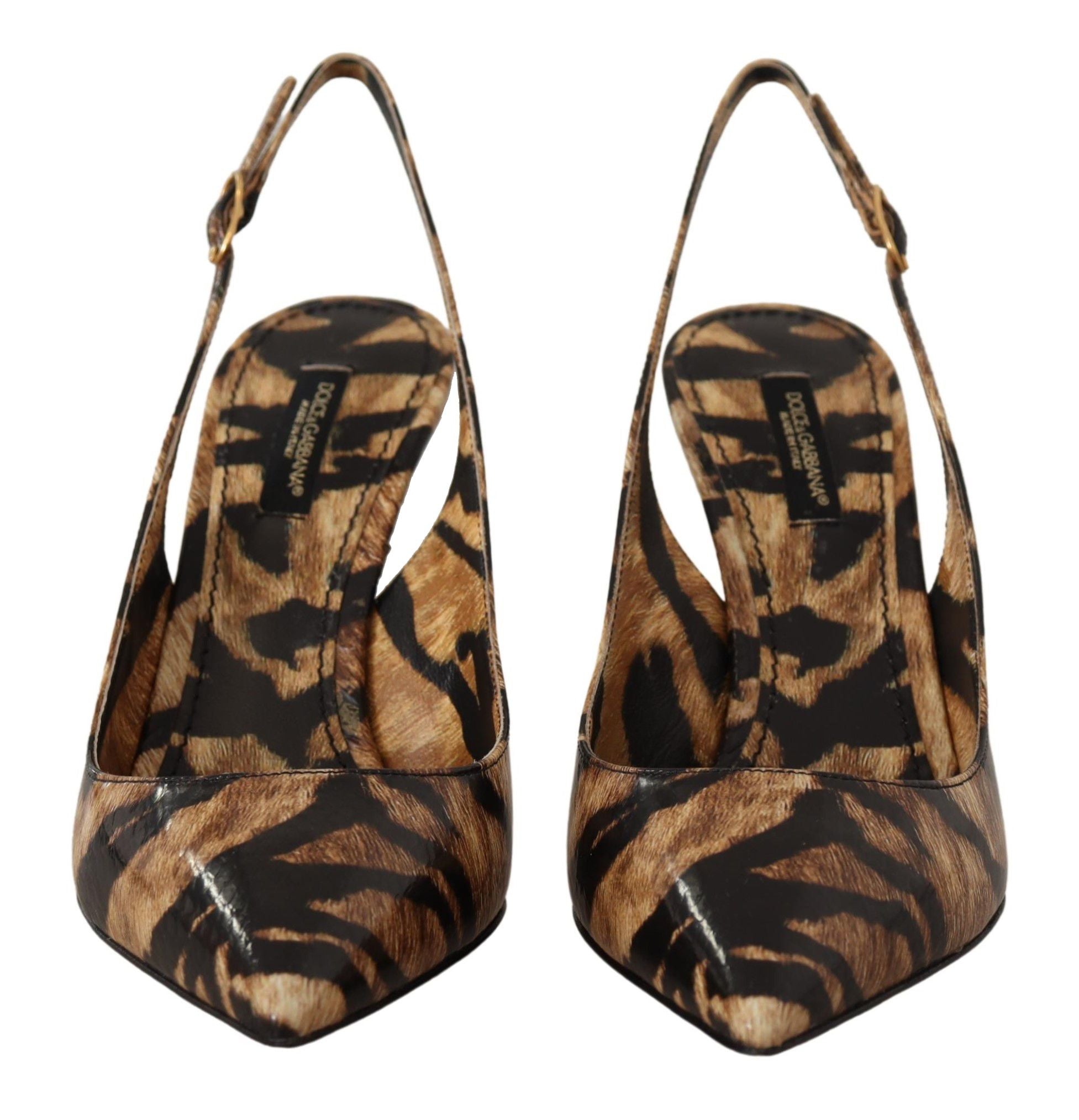 Dolce &amp; Gabbana Тигрови модели Slingback Heels Pumps