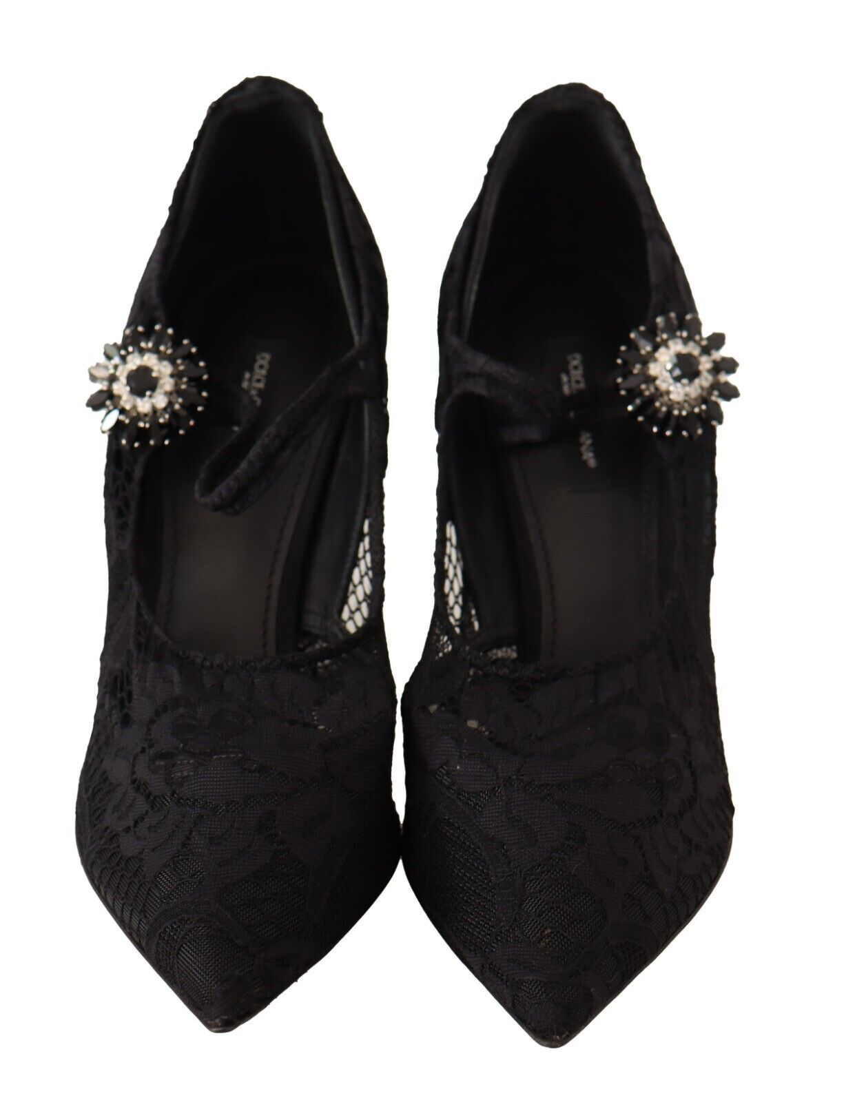 Dolce &amp; Gabbana Елегантни черни дантелени обувки тип обувки