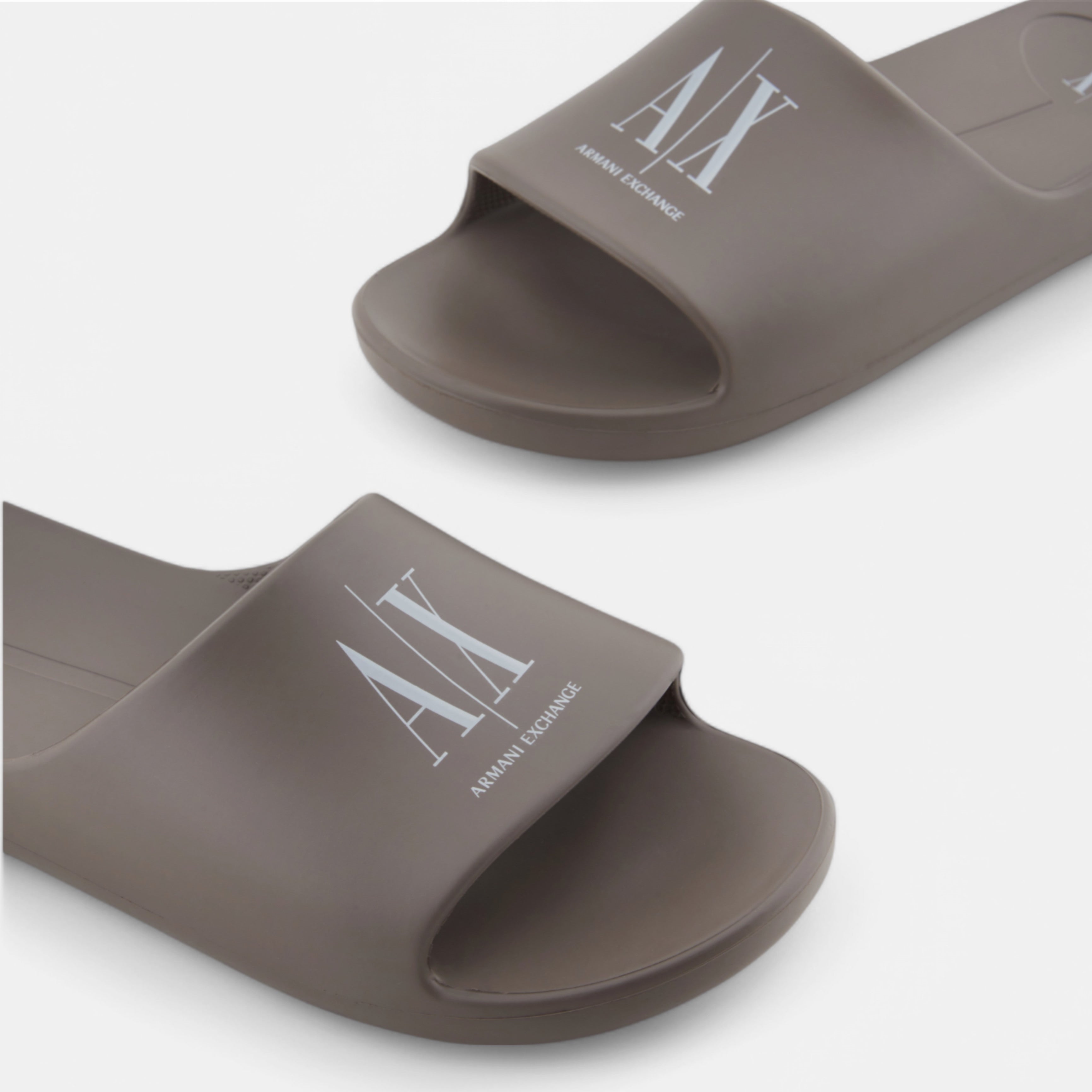 Мъжки чехли джапанки Armani Exchange Men’s slippers Armani Exchange XUP012 XV675 U670 Taupe + Off white Front Cropped view