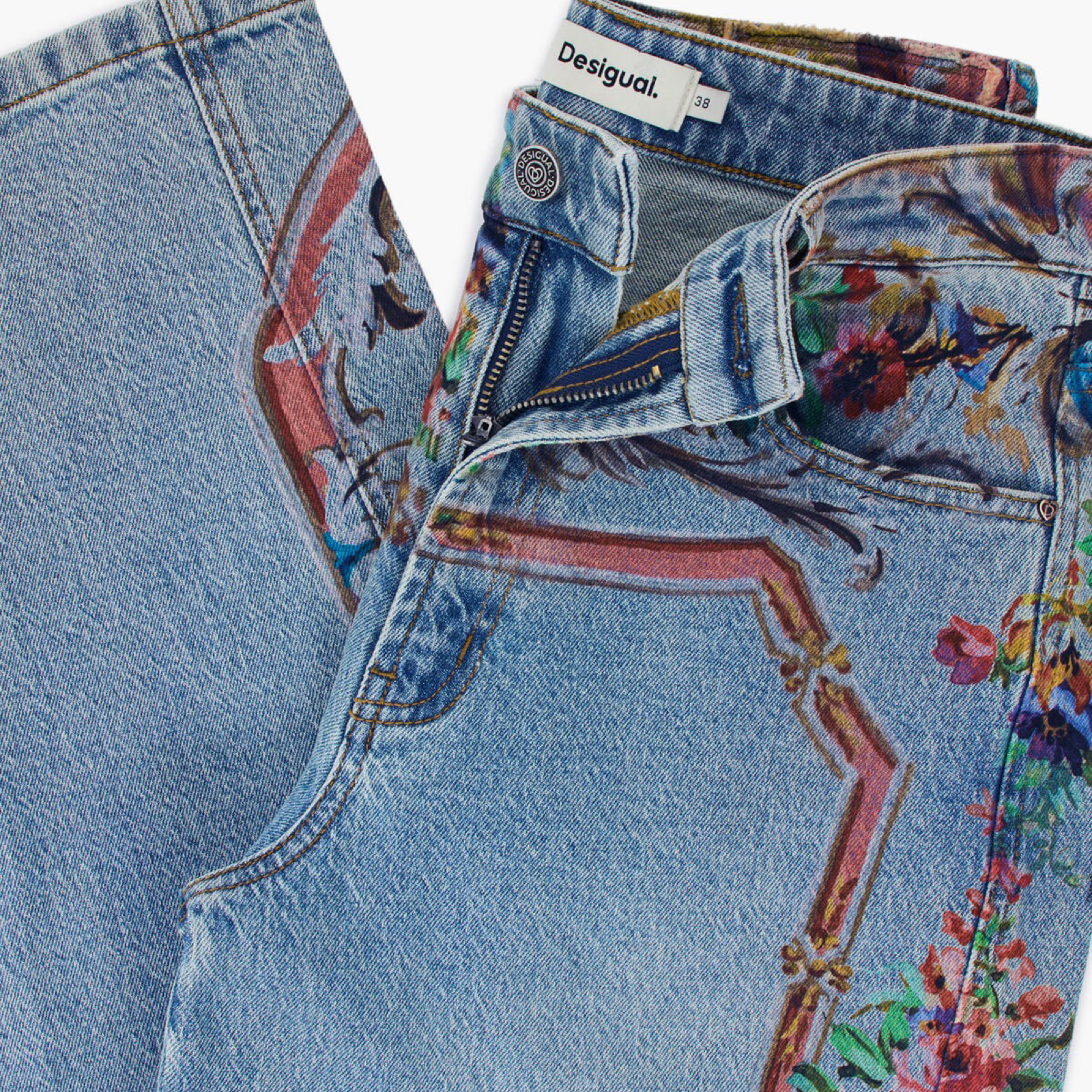 Дамски дънки Desigual Women Jeans 26WWDD13 5007 Close-Up