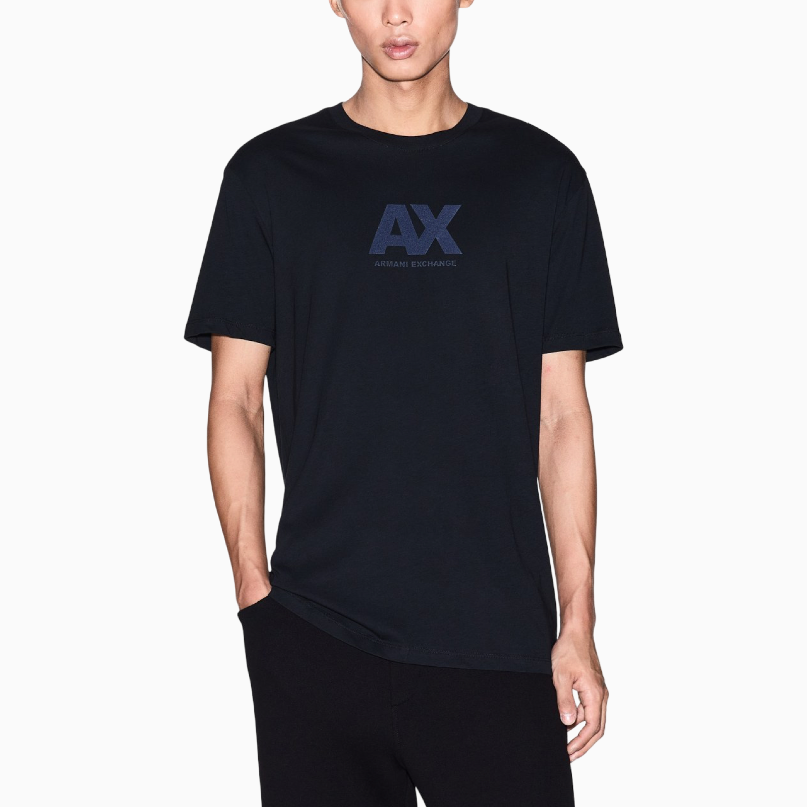 Мъжка черна тениска Armani Exchange XM001403 AF16432 Front View