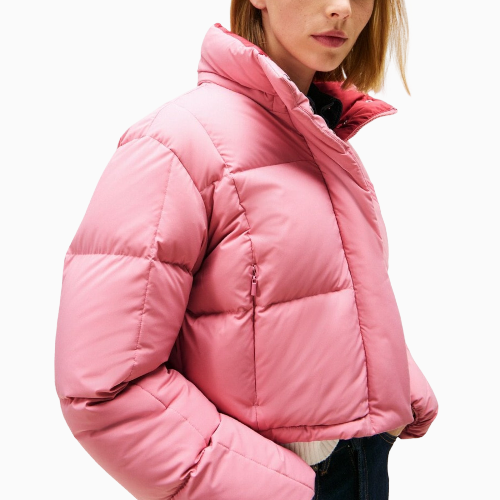 Дамско розово яке Tommy Hilfiger Jeans Women Jacket DW0DW21624 Side View