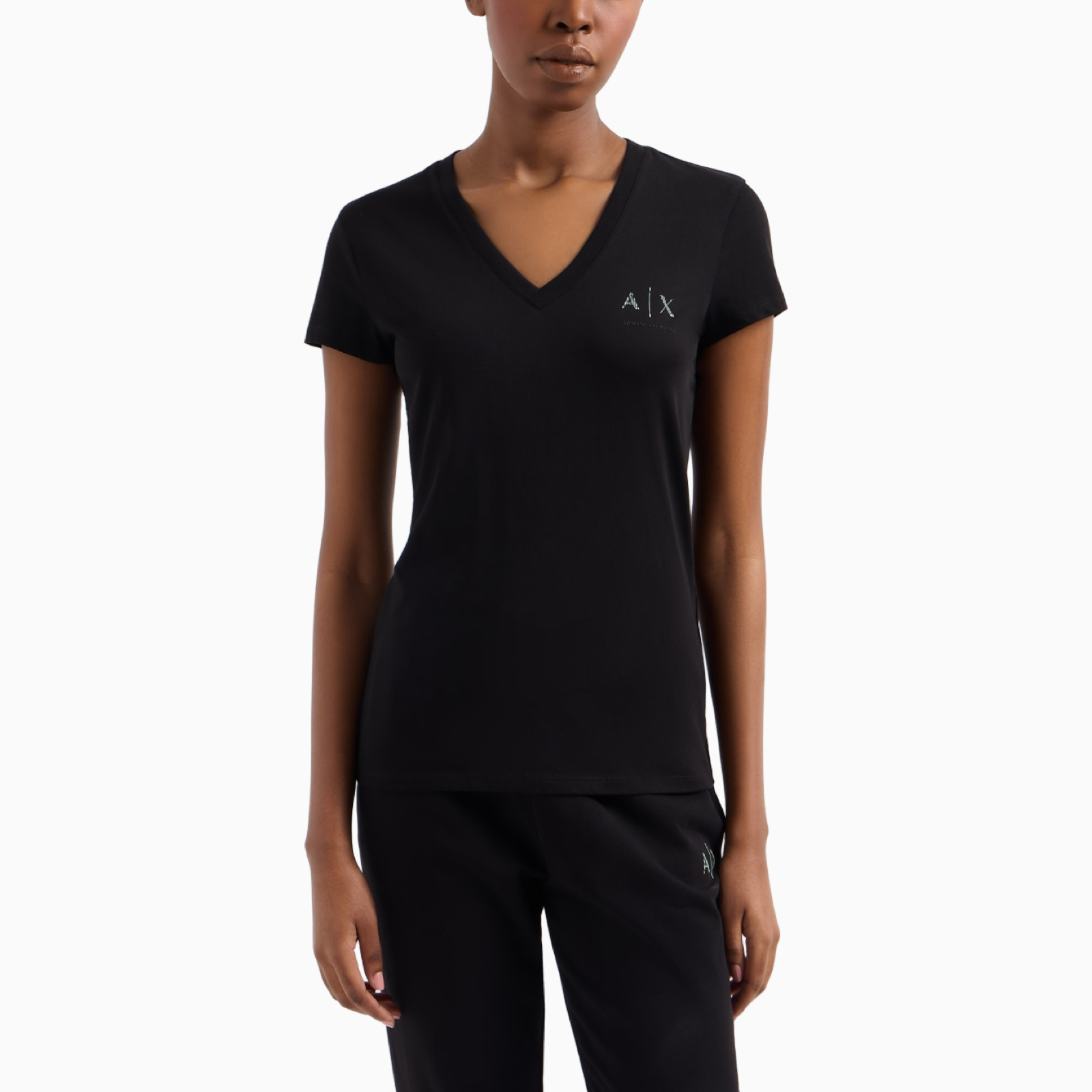 Дамска черна тениска Armani Exchange XW000521 AF10359