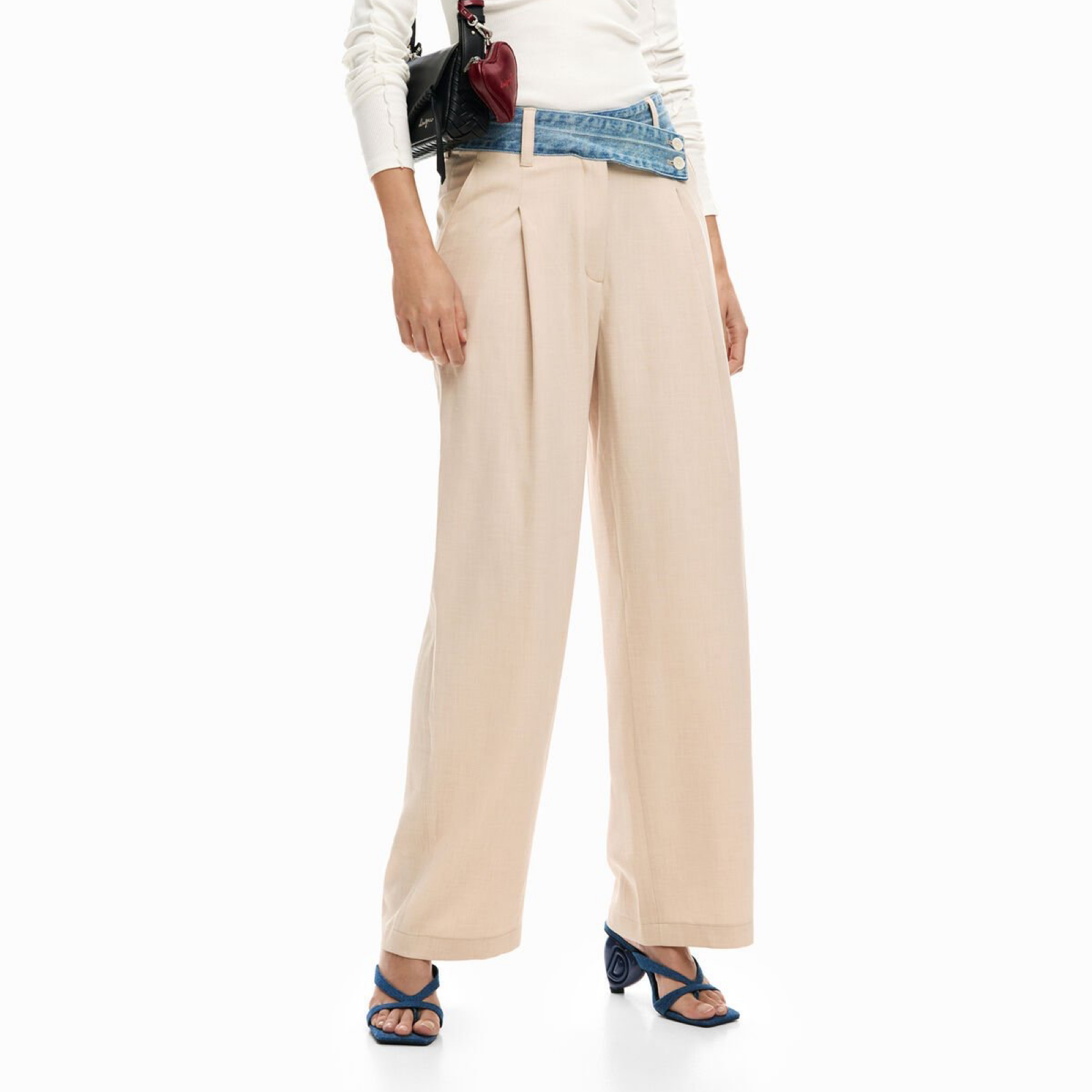 Дамски панталон Desigual Women Trousers 26SWPW28 6008 Side View