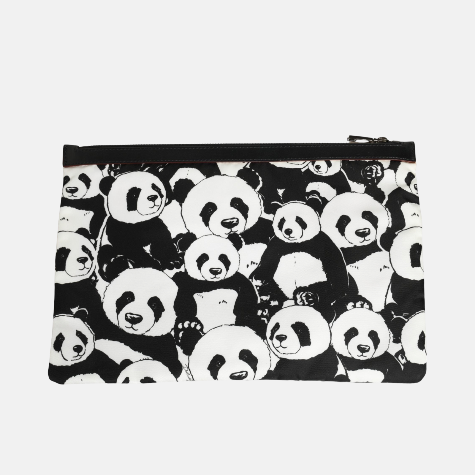 Dolce & Gabbana Panda Print Men Clutch Bag Back View