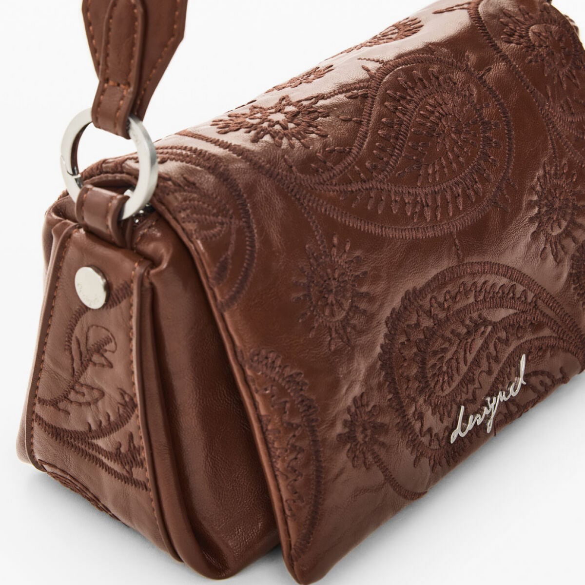 Дамска кафява чанта Desigual Women Crossbody Bag 26WAXPAB 6011 Close-Up