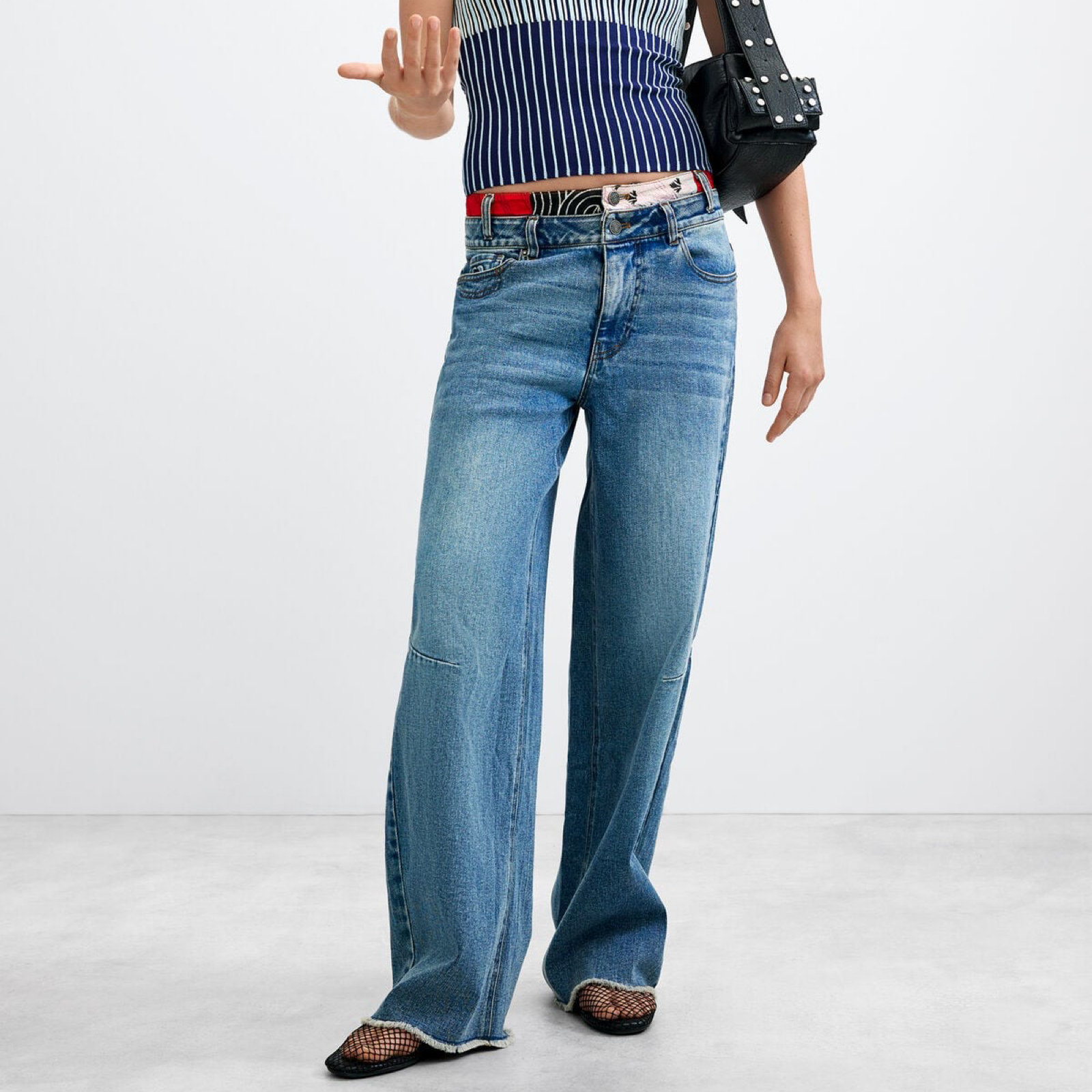 Дамски дънки Desigual Women Jeans 26WWDD12 5008 Front View