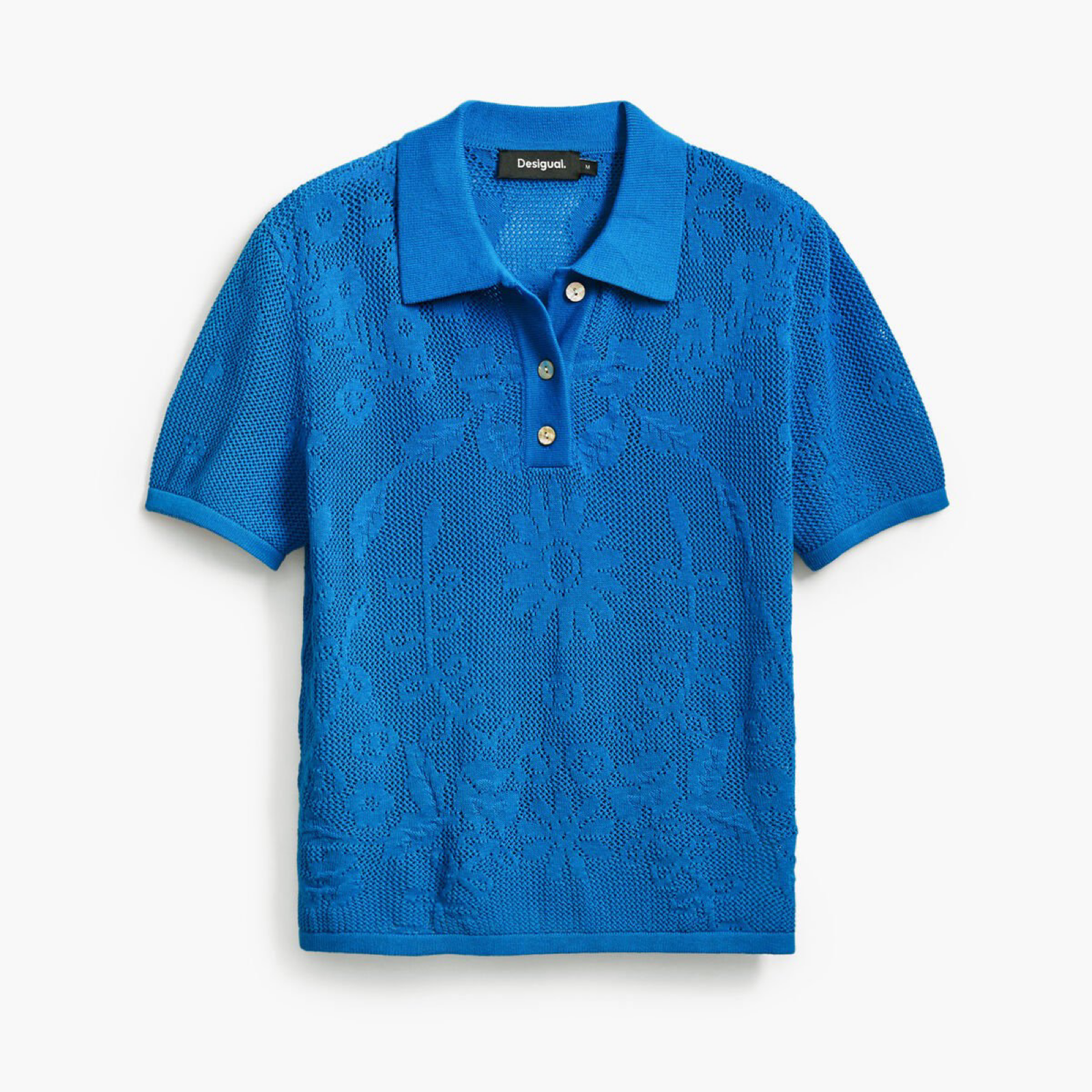 Дамска синя поло тениска Desigual 25SWTK72