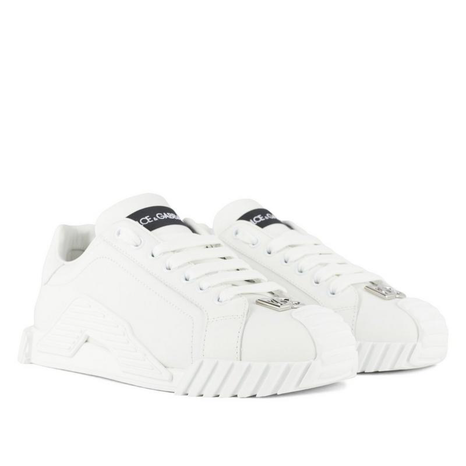 Мъжки кожени бели маратонки Dolce & Gabbana NS1 Men Sneakers CS2067 A1065