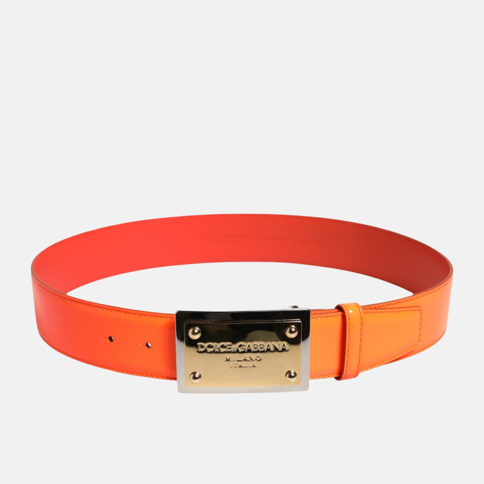 Dolce & Gabbana Metal Logo Buckle Belt Front View