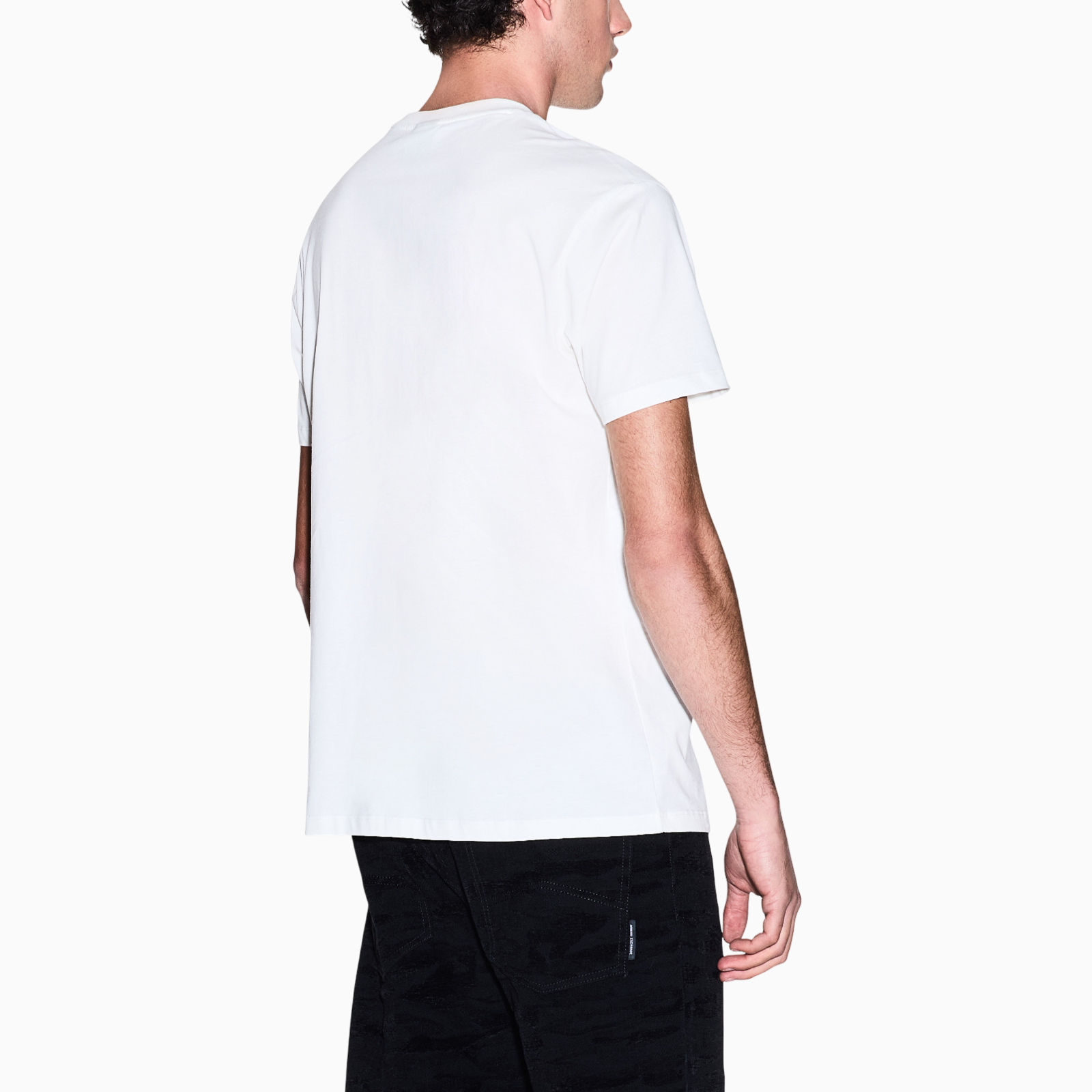 Мъжка бяла тениска Armani Exchange Men T-shirt XM002178 AF12308 U0009 Back View