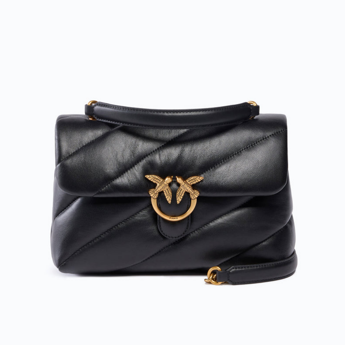 Дамска чанта Pinko Love Puff Medium Maxi Quilt Shoulder Bag 107616A0F2 Z99Q Front View