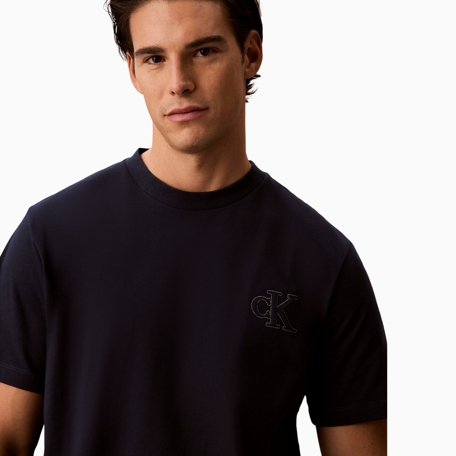 Мъжка черна тениска Calvin Klein Jeans Women T-shirt LV04RG220G UB1 Close-Up