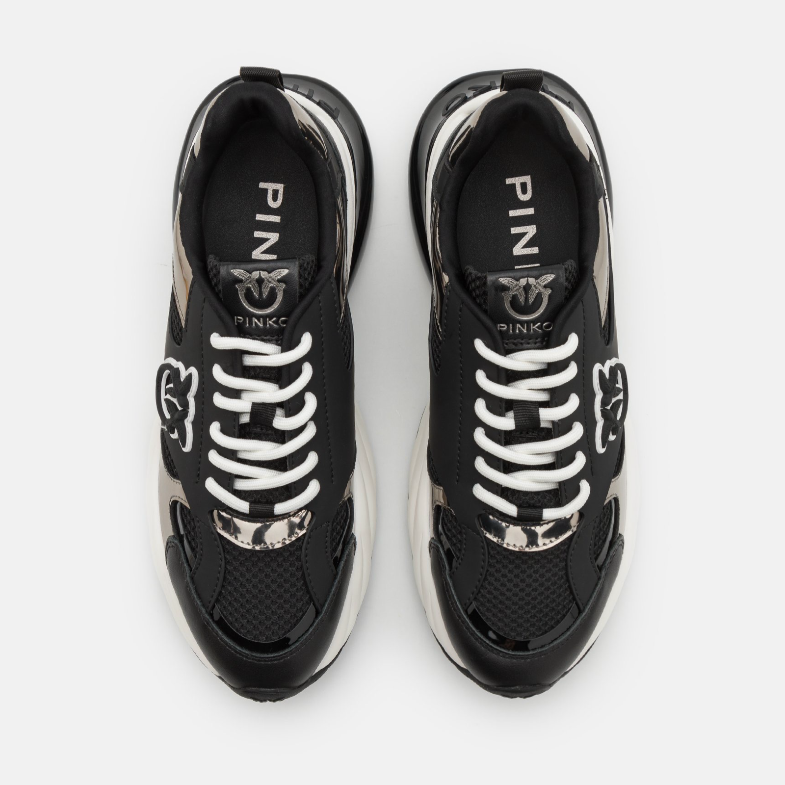 Дамски луксозни маратонки в черно Women’s sneakers PINKO Ariel SS0067E022 ZZ0 Black Top View