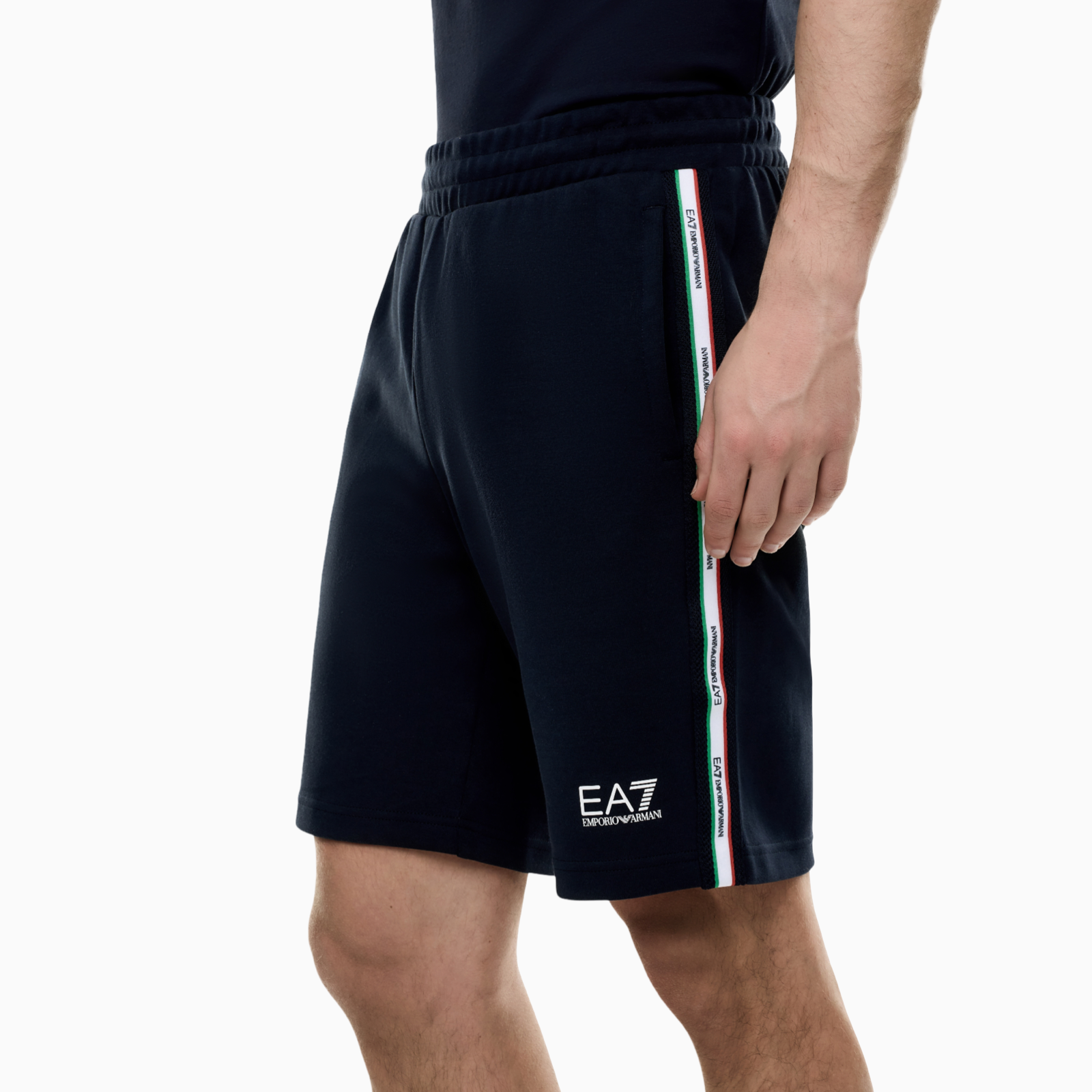 Мъжки сини къси панталони EA7 Emporio Armani Men Shorts 7M001865 AF12660 UB102 Side View