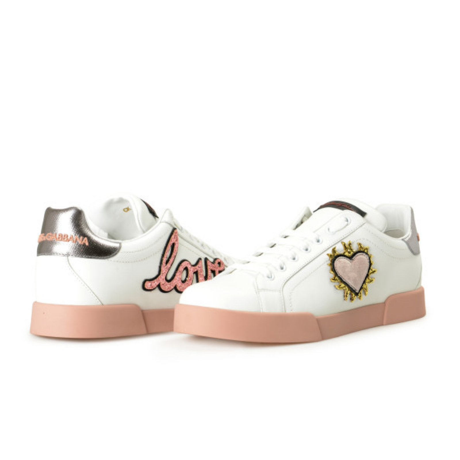 Dolce & Gabbana Portofino Heart Women Sneakers Medial View
