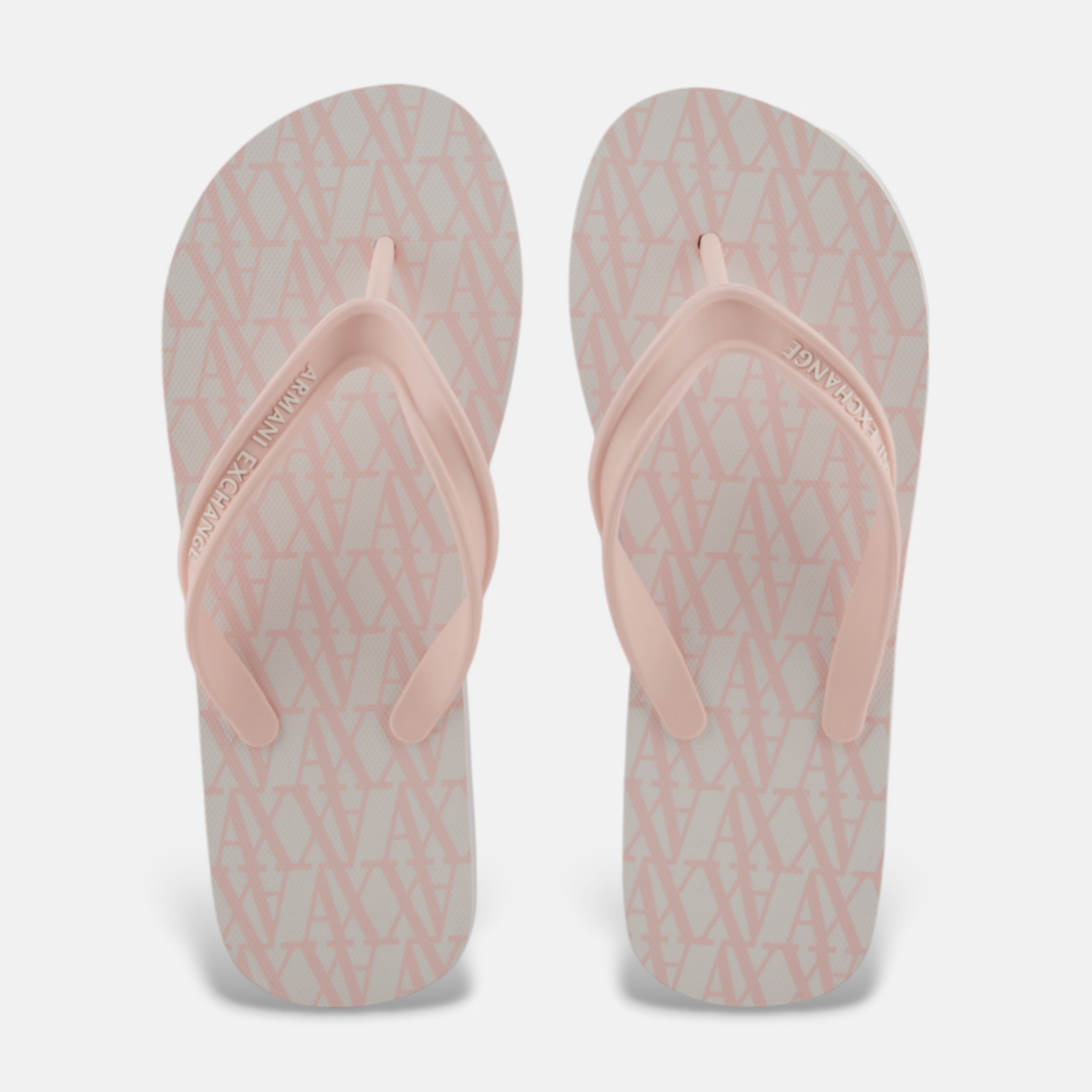 Дамски джапанки Armani Exchange Women’s flip flops Armani Exchange XDQ010 XV700 U609 Off white + Light Rose Top View
