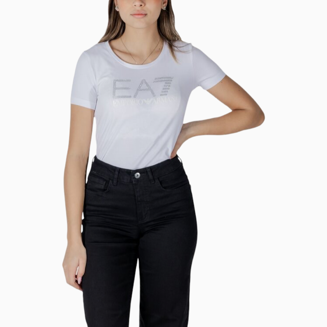 Дамска бяла тениска EA7 Emporio Armani 7W000094 AF10373